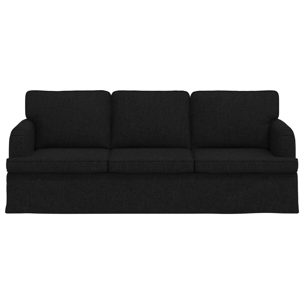 vidaXL Sofa Czarny 201 x 80 x 85 cm tkanina