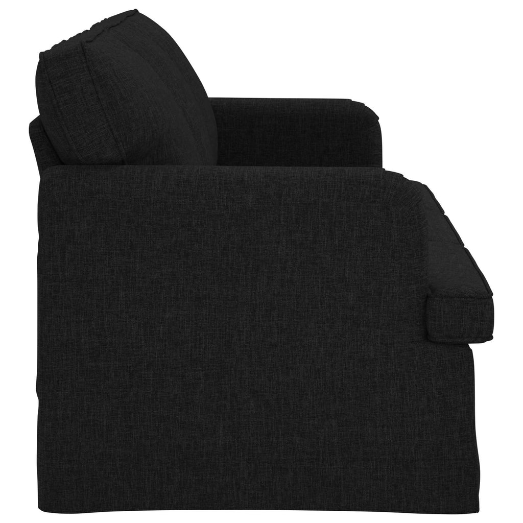 vidaXL Sofa Czarny 201 x 80 x 85 cm tkanina
