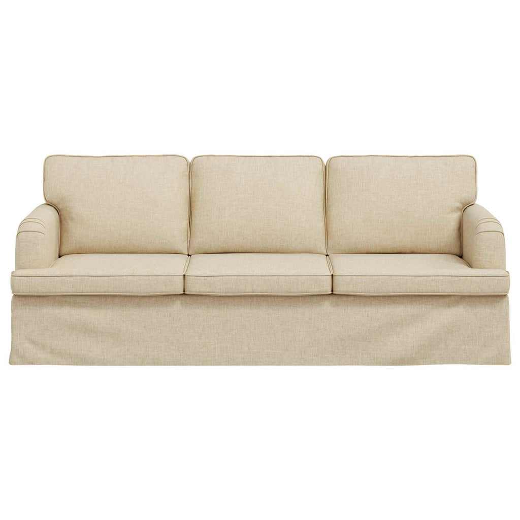 vidaXL Sofa Kremowy 201 x 80 x 85 cm tkanina