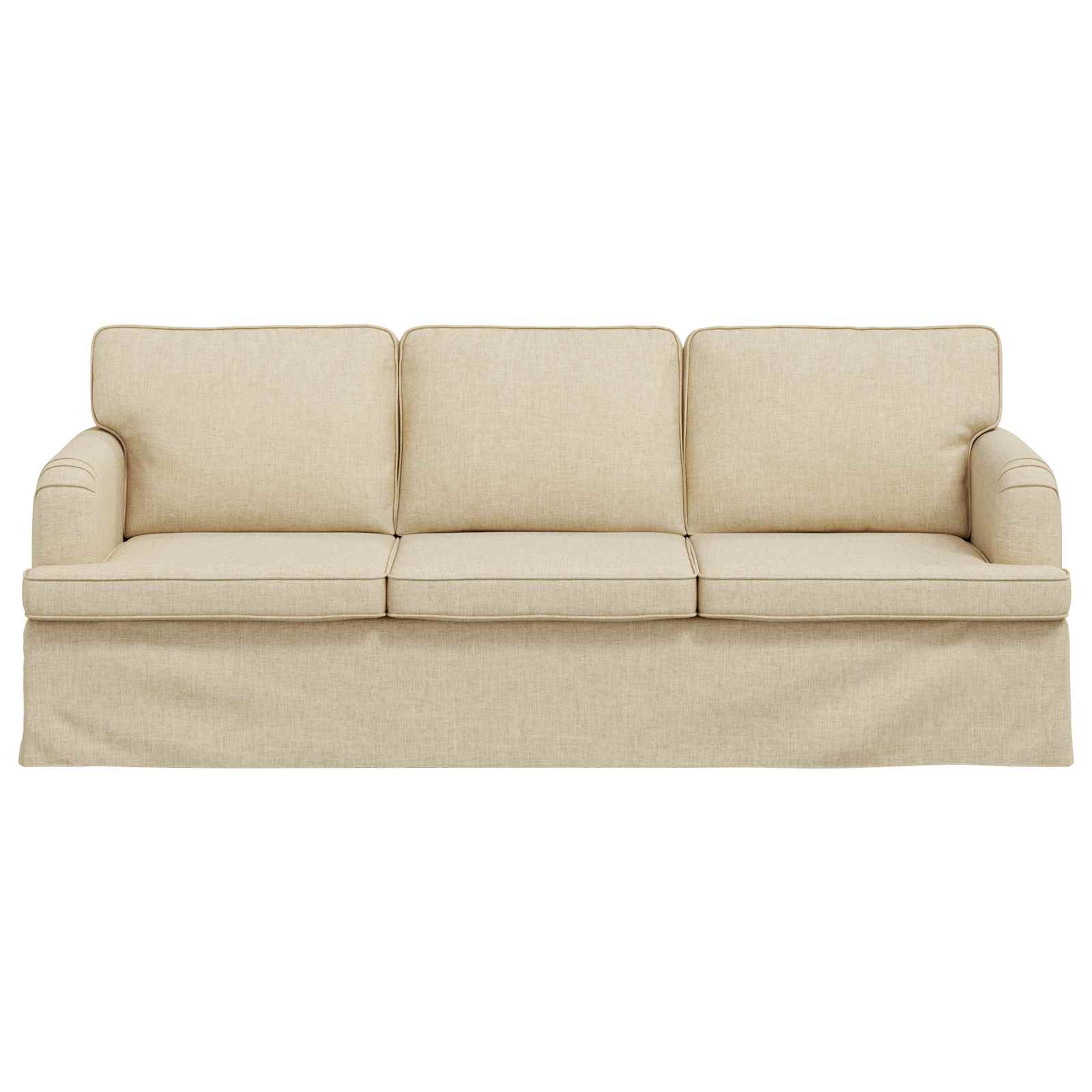 vidaXL Sofa Kremowy 201 x 80 x 85 cm tkanina