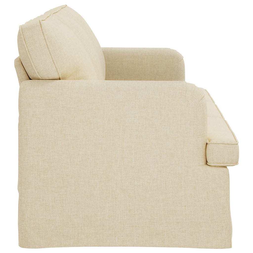 vidaXL Sofa Kremowy 201 x 80 x 85 cm tkanina