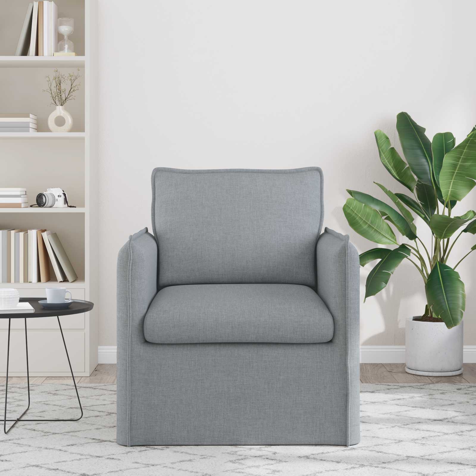 vidaXL Sofa Jasnoszary 75 x 82 x 85 cm tkanina