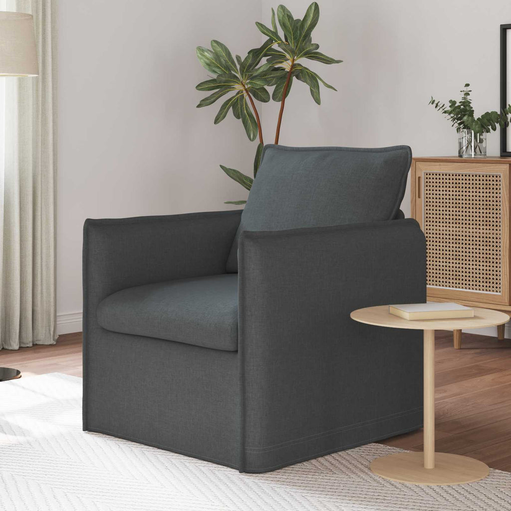 vidaXL Sofa Ciemnoszary 75 x 82 x 85 cm tkanina