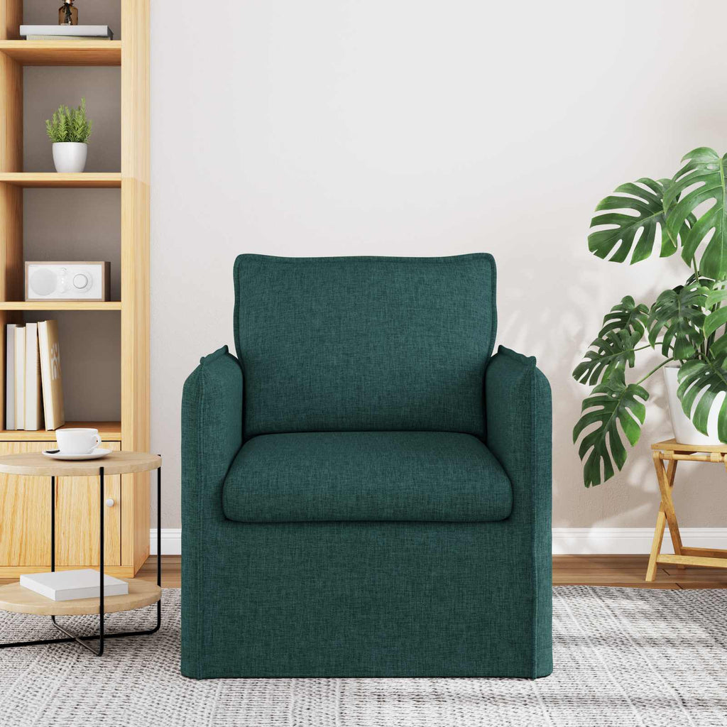 vidaXL Sofa Ciemna zieleń 75 x 82 x 85 cm tkanina