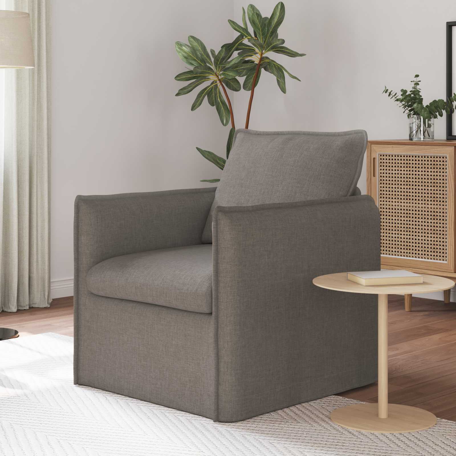 vidaXL Sofa Ciemnoszary 75 x 82 x 85 cm tkanina