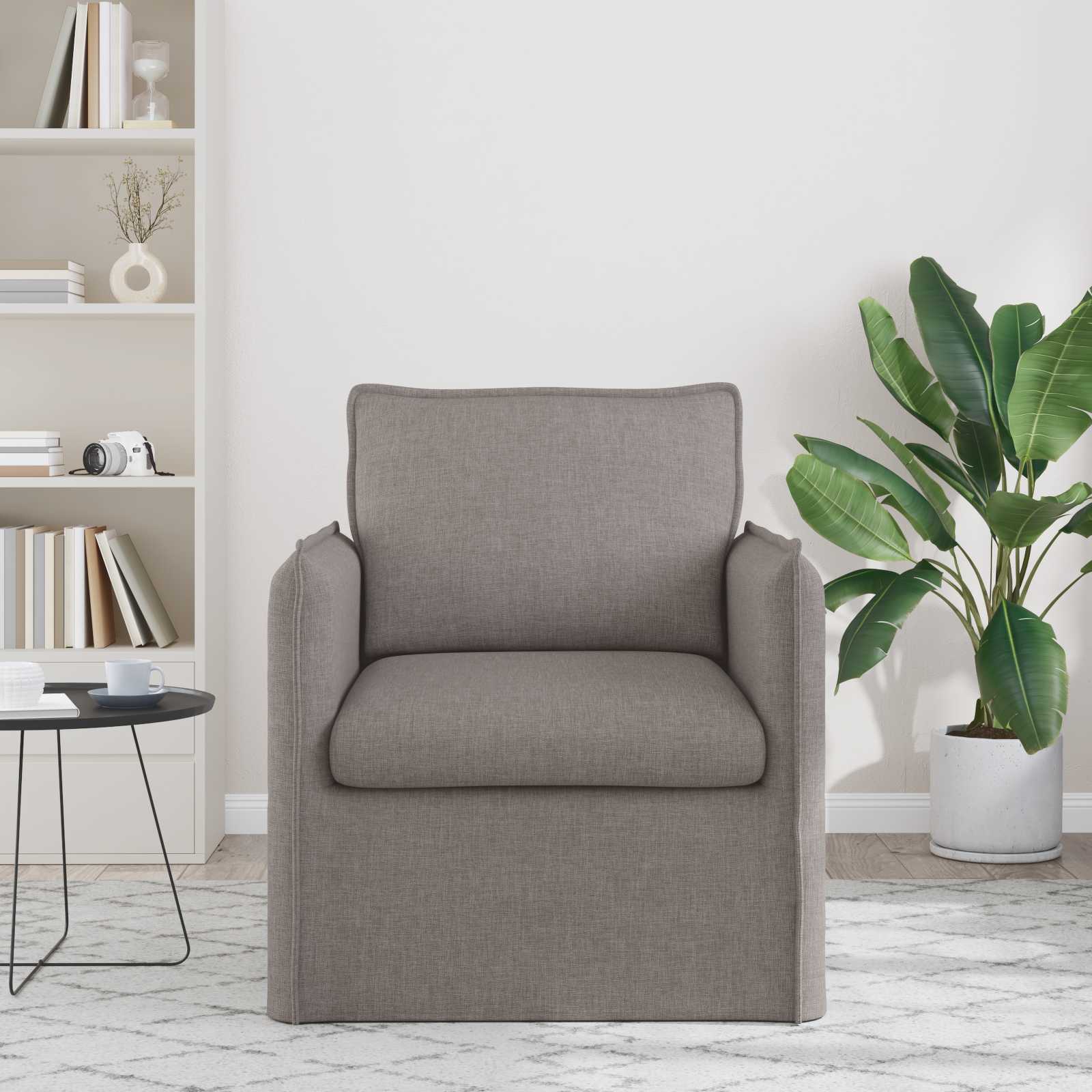vidaXL Sofa Ciemnoszary 75 x 82 x 85 cm tkanina