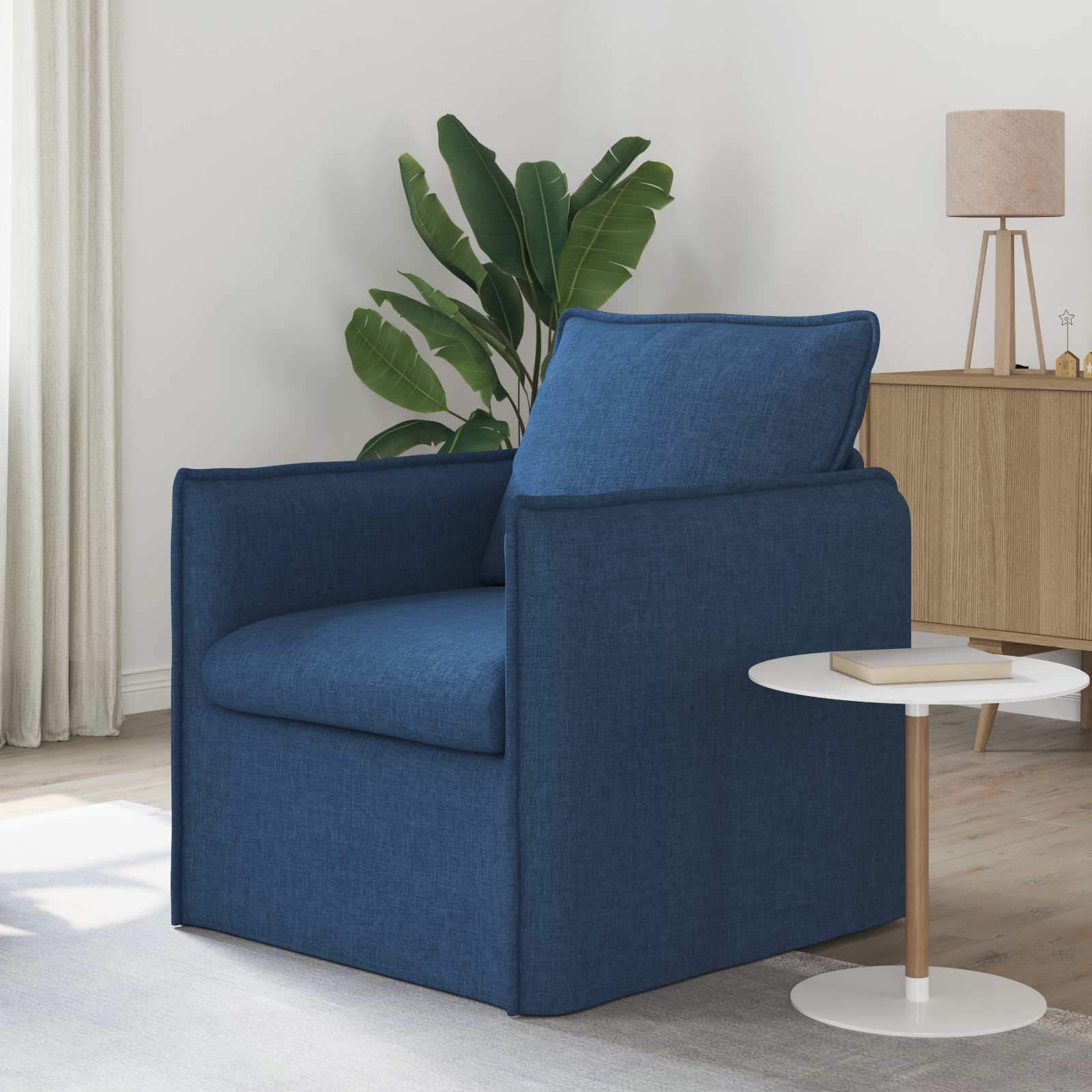 vidaXL Sofa Niebieski 75 x 82 x 85 cm tkanina