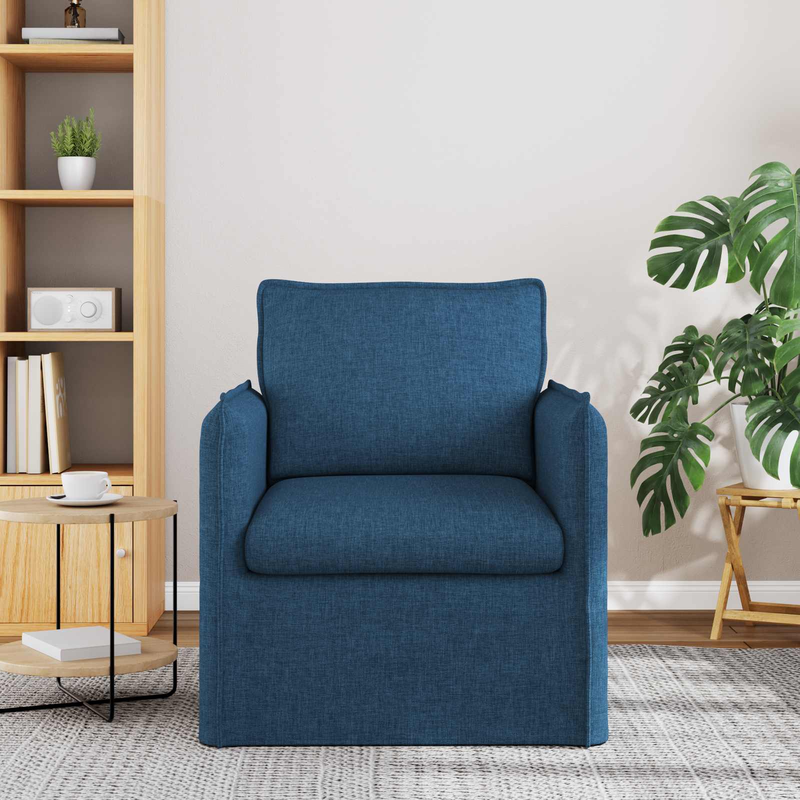 vidaXL Sofa Niebieski 75 x 82 x 85 cm tkanina