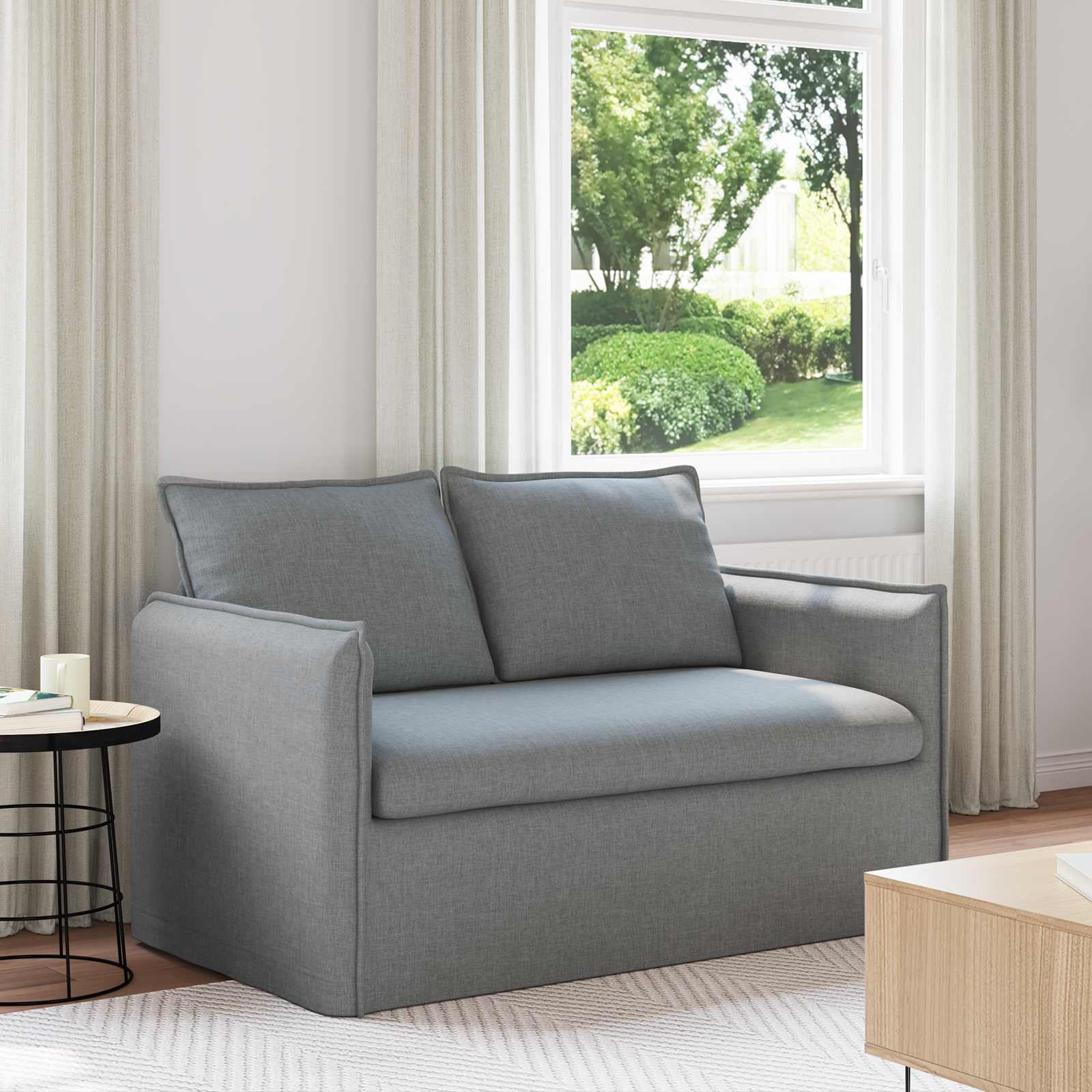 vidaXL Sofa Jasnoszary 136 x 82 x 85 cm tkanina