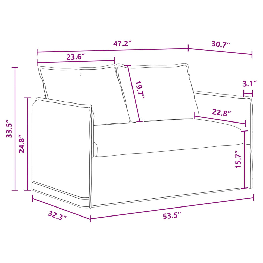 vidaXL Sofa Ciemnoszary 136 x 82 x 85 cm tkanina
