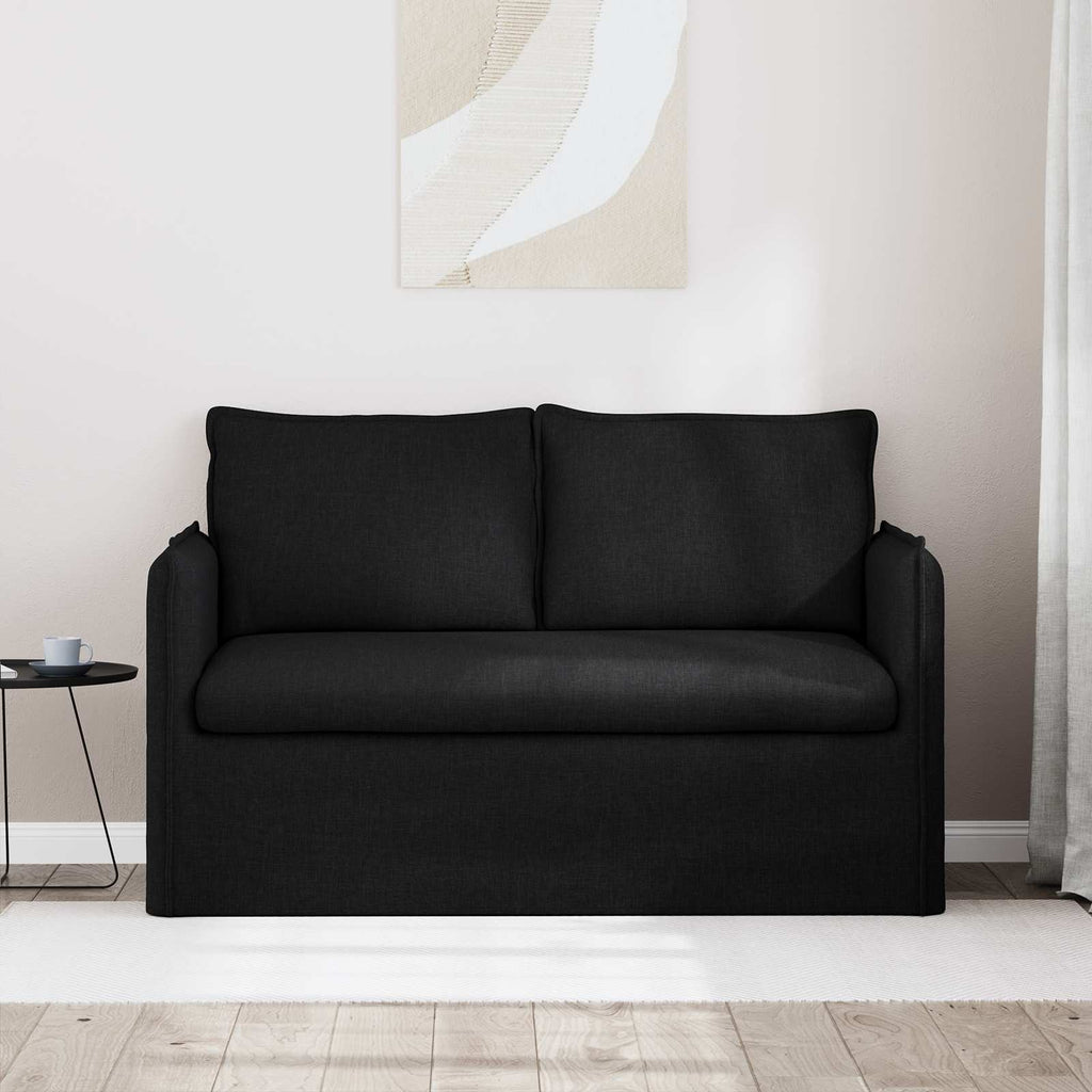 vidaXL Sofa Czarny 136 x 82 x 85 cm tkanina