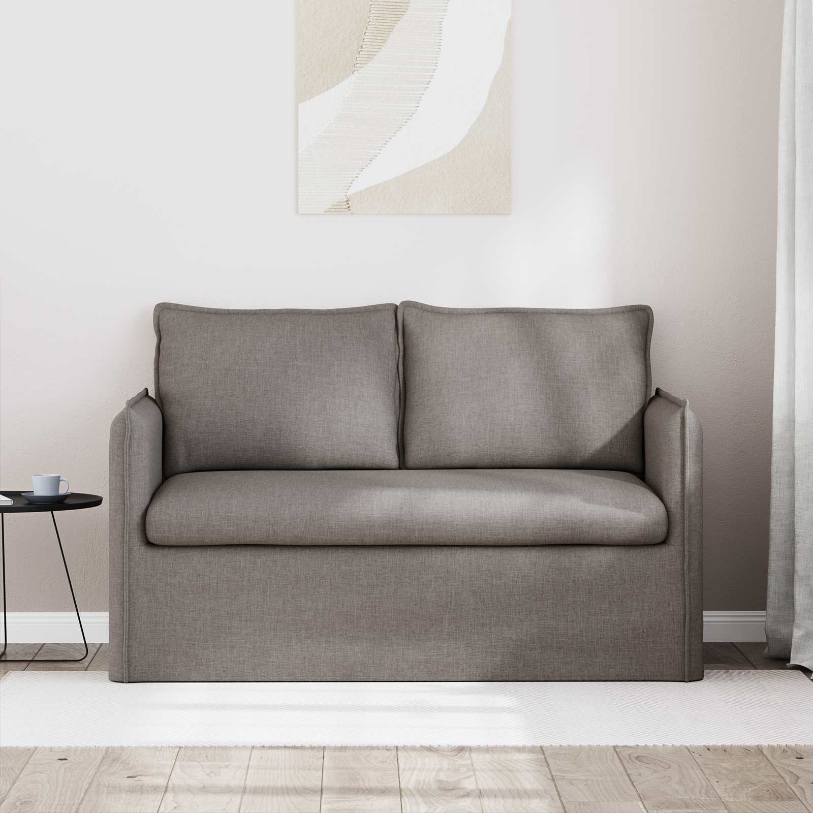 vidaXL Sofa Ciemnoszary 136 x 82 x 85 cm tkanina