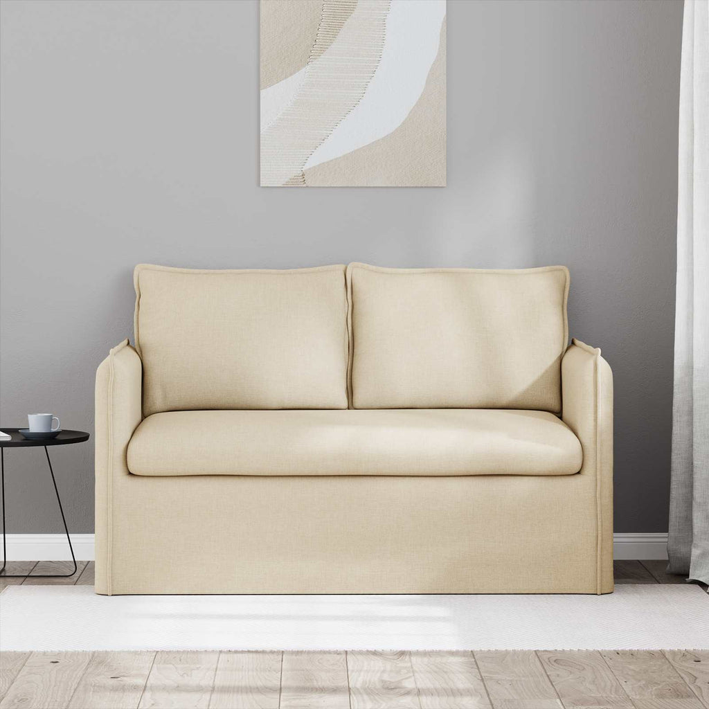 vidaXL Sofa Kremowy 136 x 82 x 85 cm tkanina