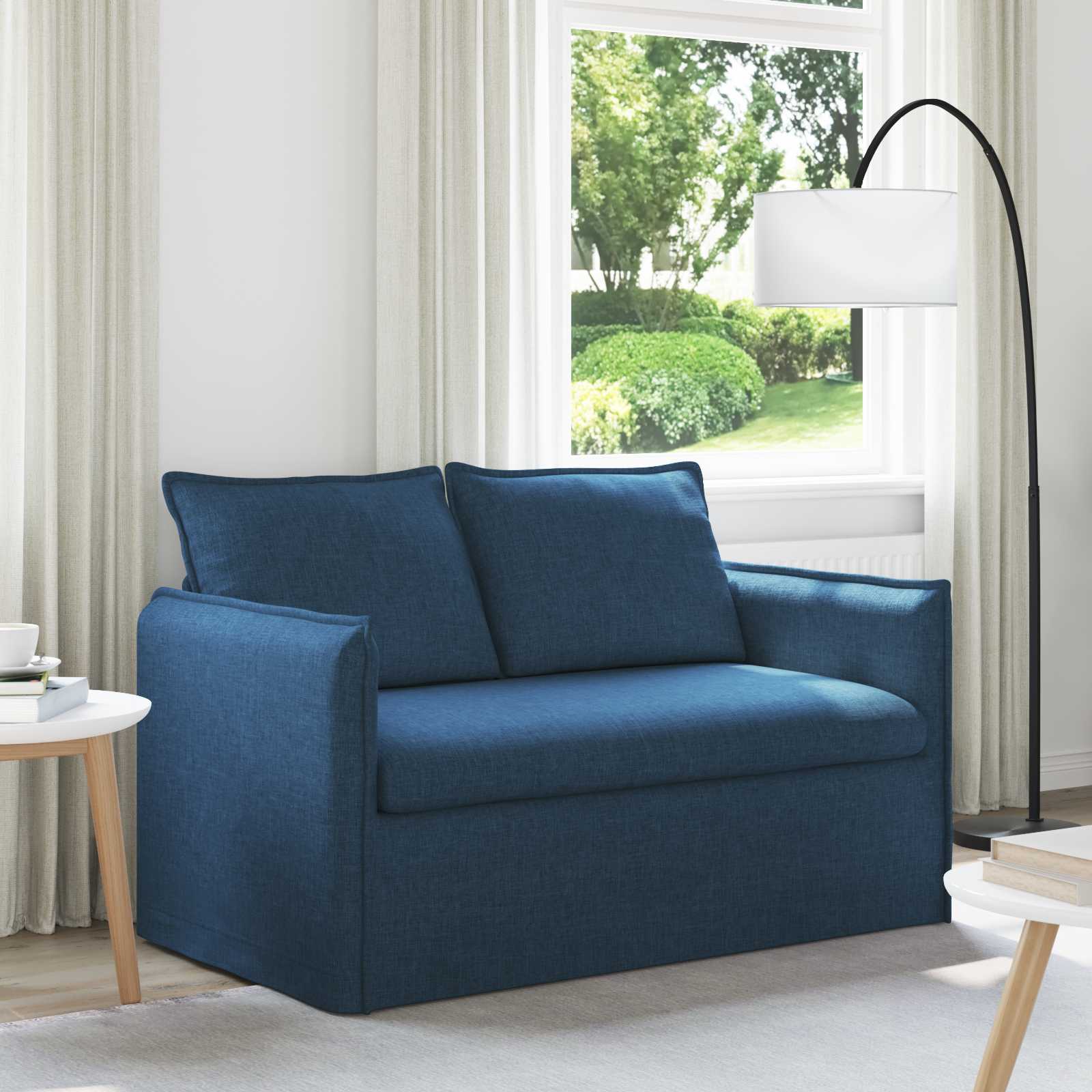 vidaXL Sofa Niebieski 136 x 82 x 85 cm tkanina