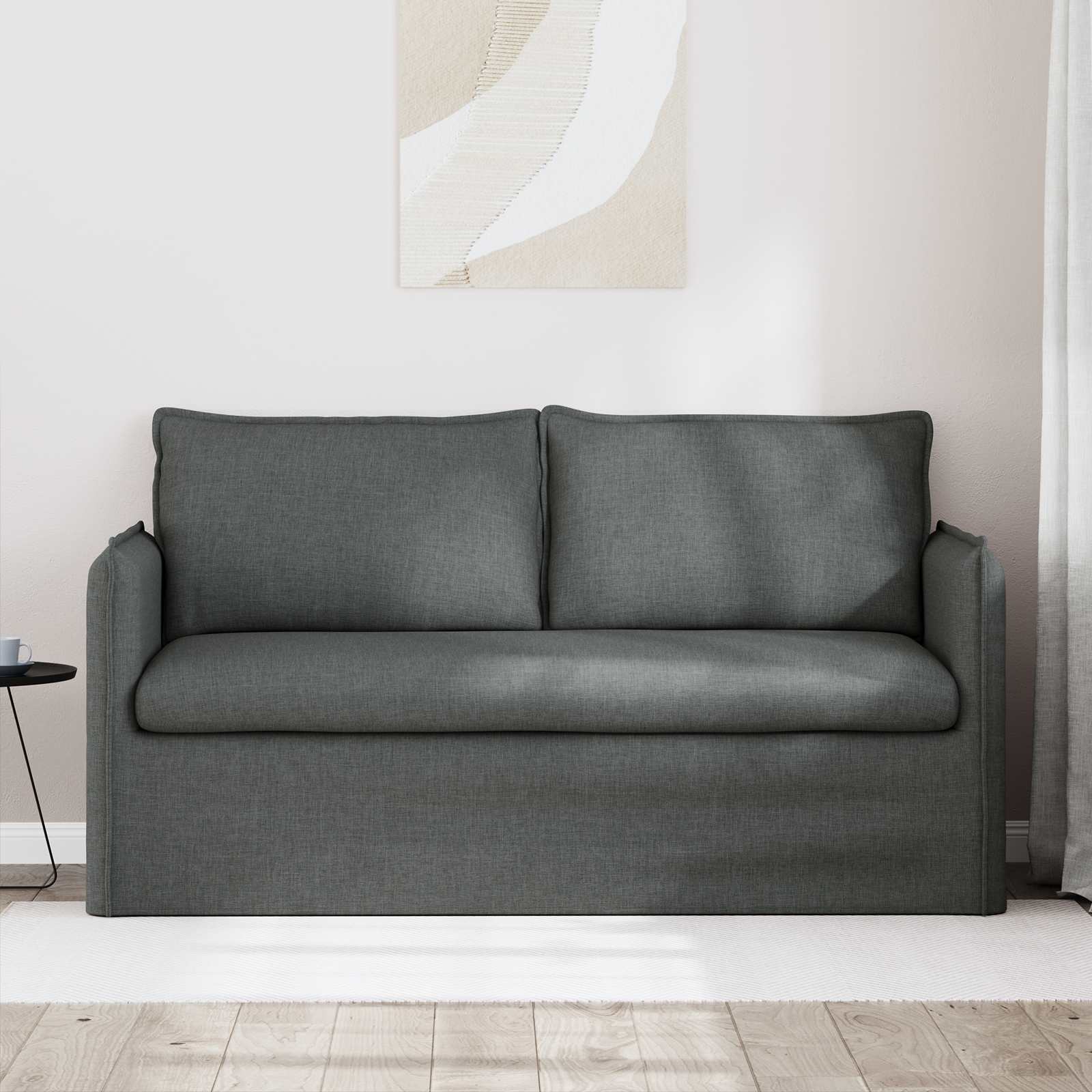 vidaXL Sofa Ciemnoszary 156 x 82 x 85 cm tkanina