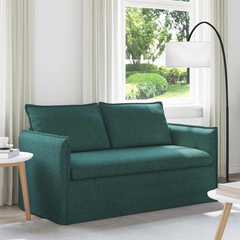 vidaXL Sofa Ciemna zieleń 156 x 82 x 85 cm tkanina