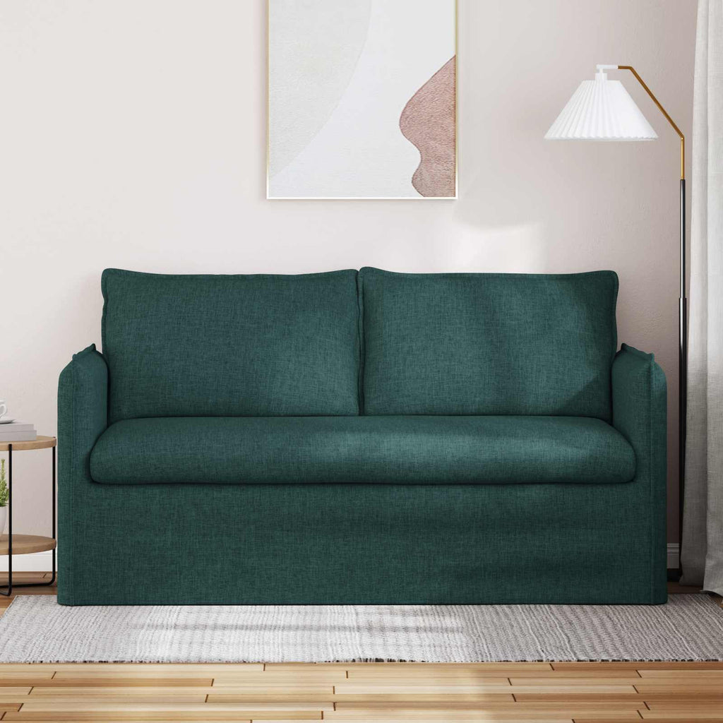 vidaXL Sofa Ciemna zieleń 156 x 82 x 85 cm tkanina