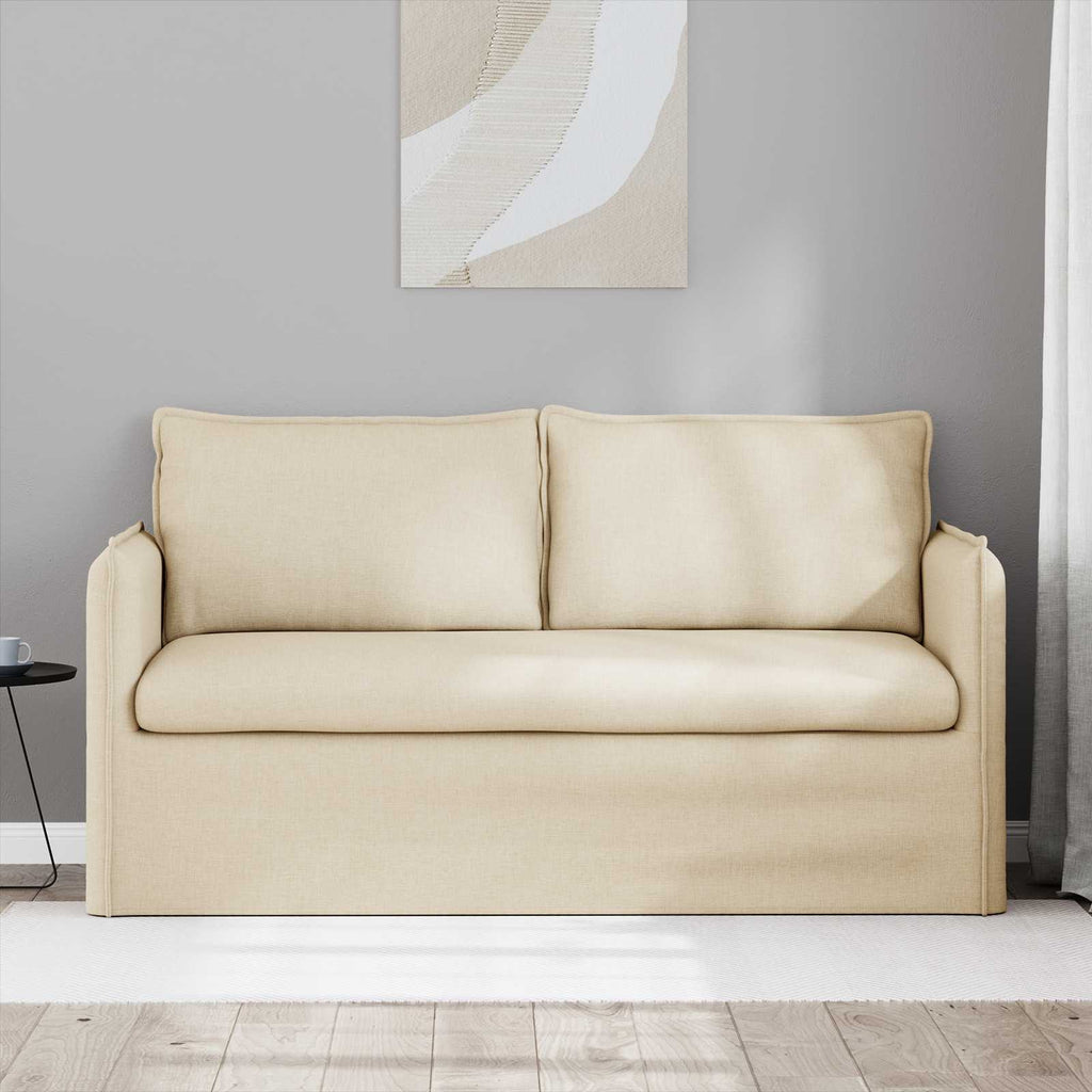 vidaXL Sofa Kremowy 156 x 82 x 85 cm tkanina