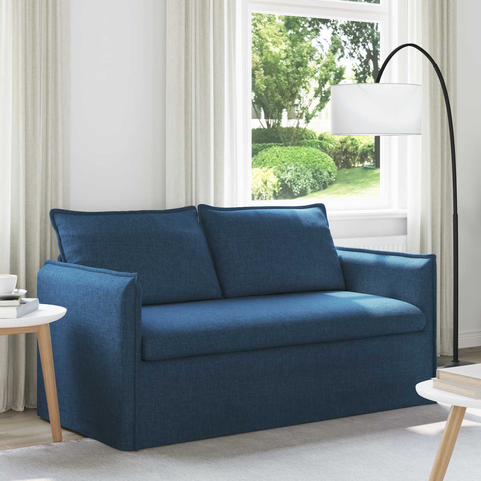 vidaXL Sofa Niebieski 156 x 82 x 85 cm tkanina