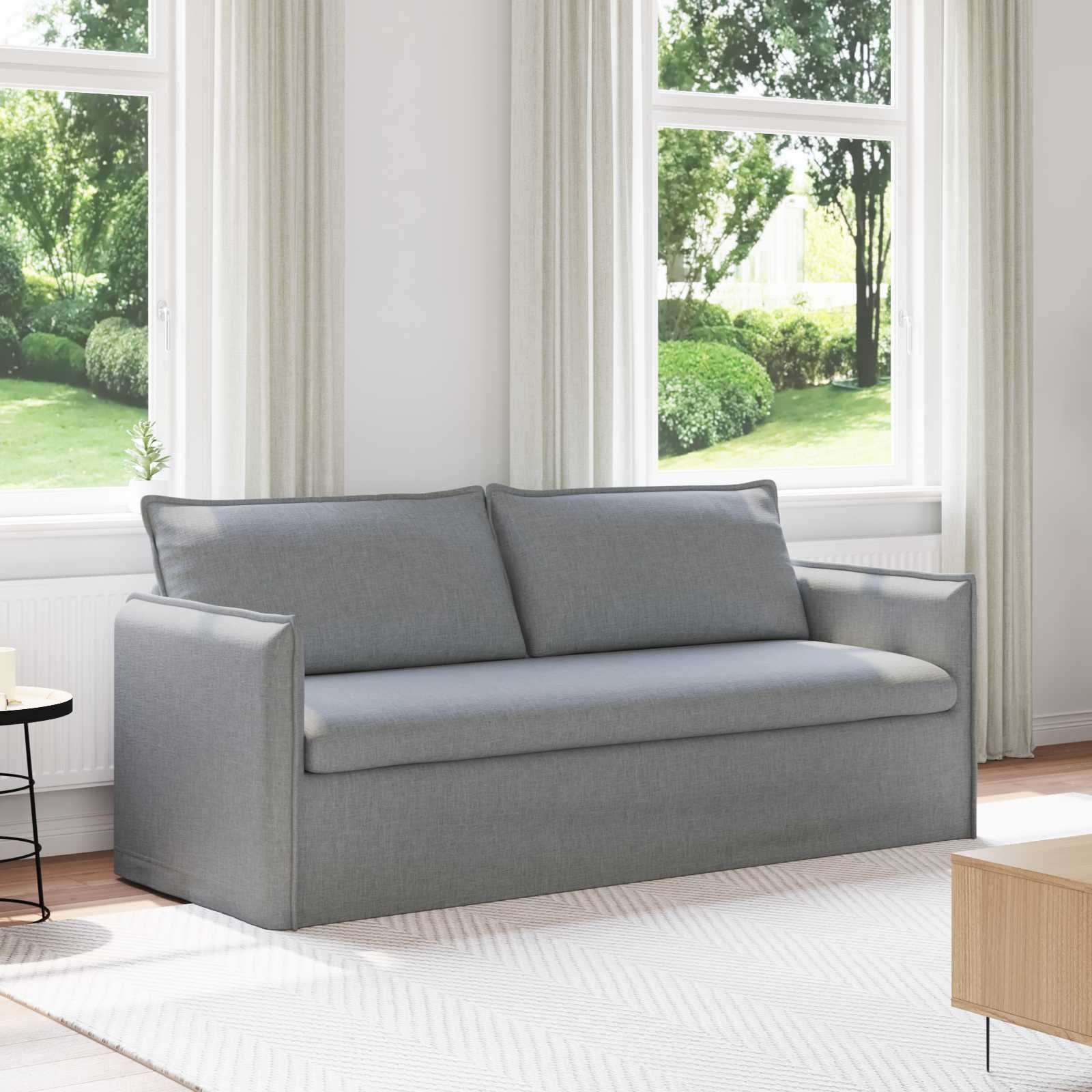 vidaXL Sofa Jasnoszary 196 x 82 x 85 cm tkanina