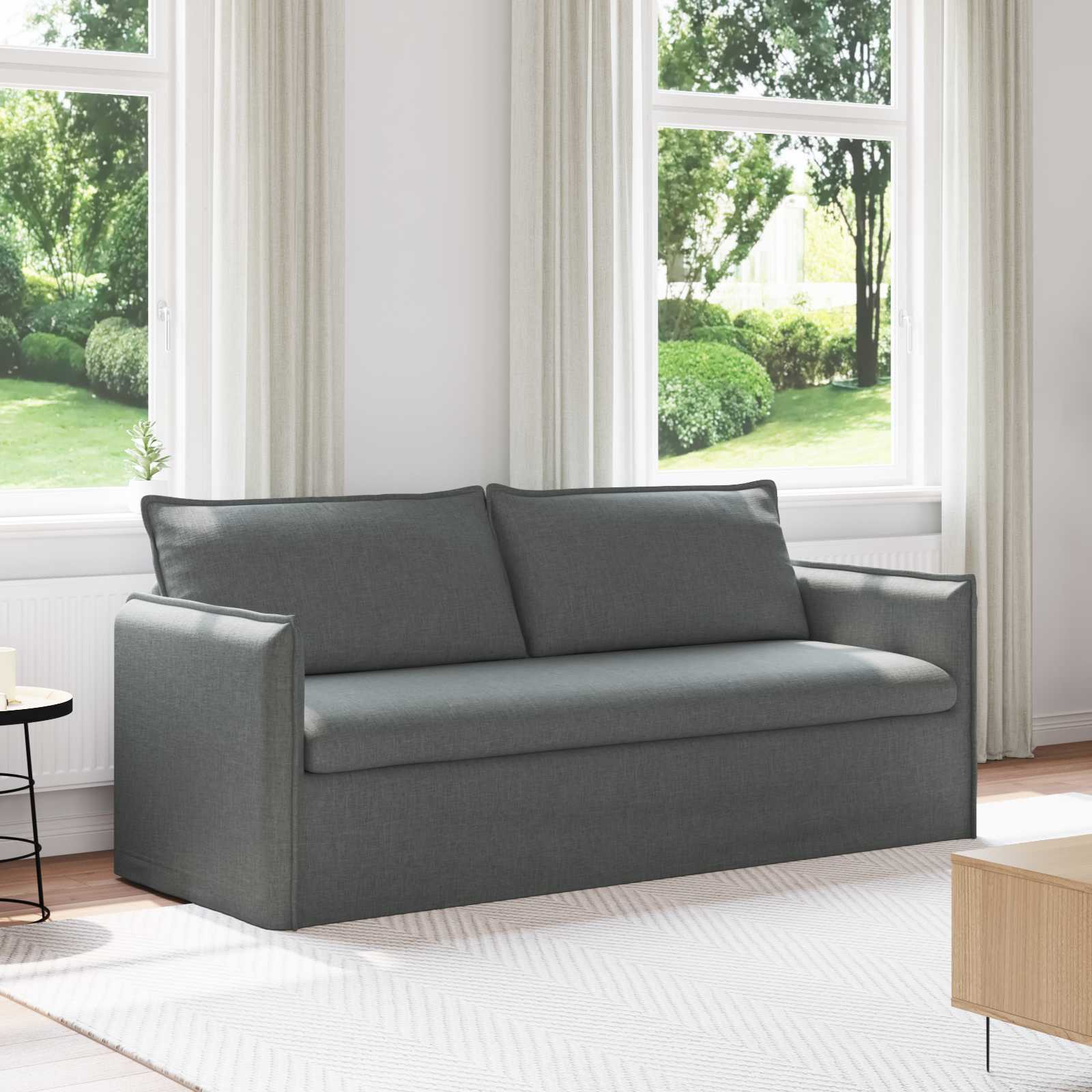 vidaXL Sofa Ciemnoszary 196 x 82 x 85 cm tkanina