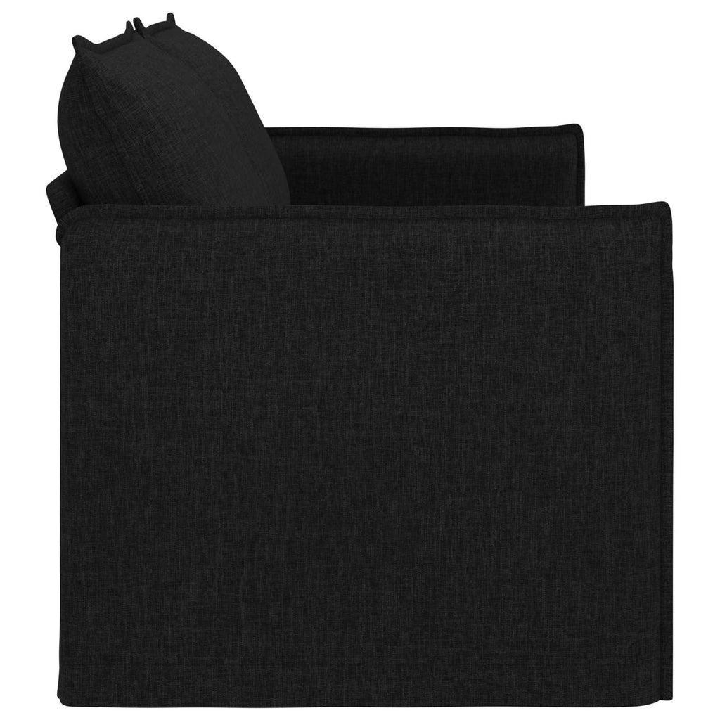 vidaXL Sofa Czarny 196 x 82 x 85 cm tkanina
