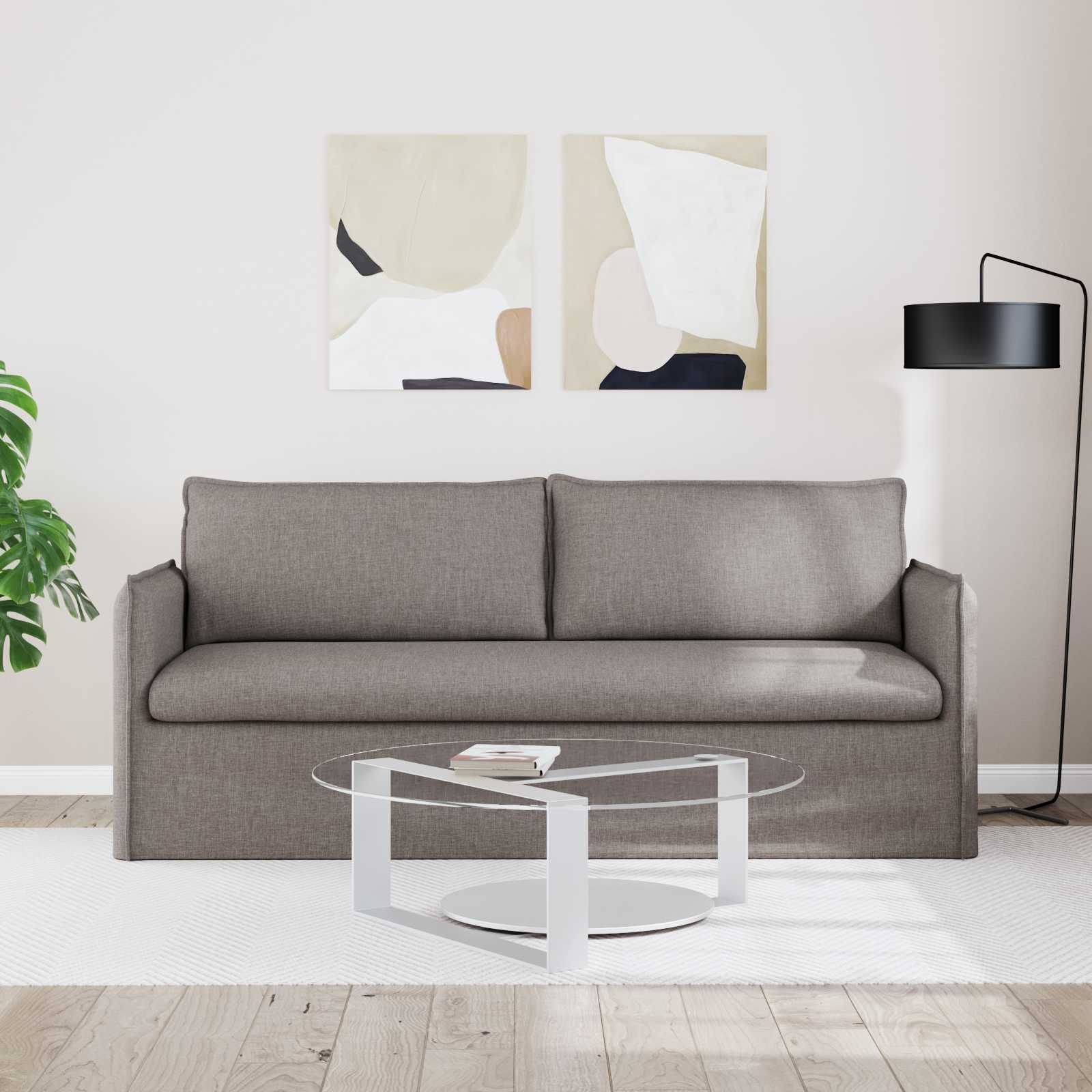 vidaXL Sofa Ciemnoszary 196 x 82 x 85 cm tkanina