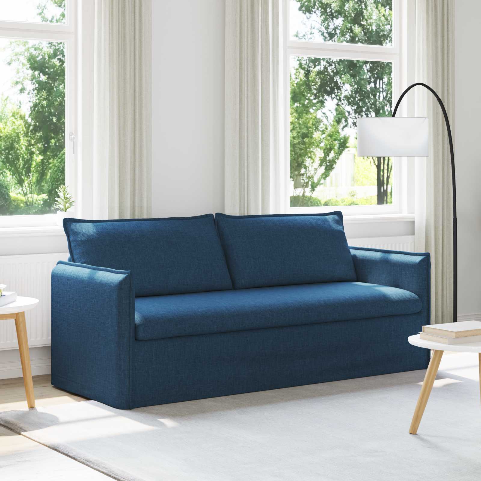 vidaXL Sofa Niebieski 196 x 82 x 85 cm tkanina