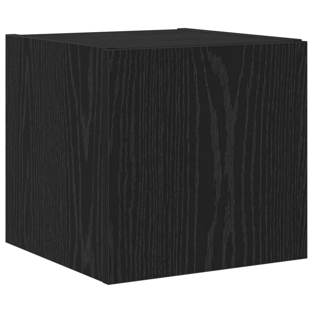 vidaXL Szafka pod telewizor z LED Czarny Dąb 30,5 x 35 x 30 cm