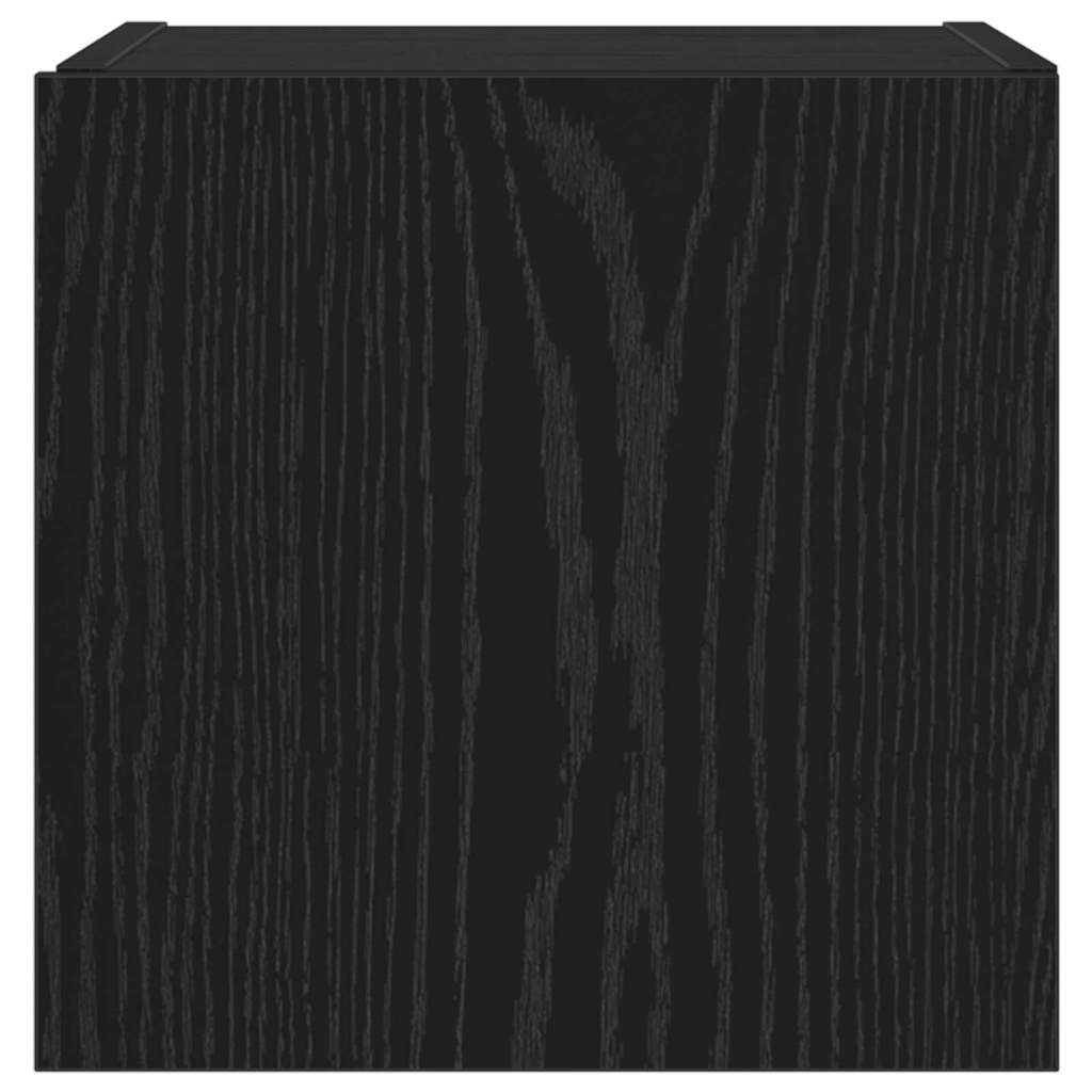 vidaXL Szafka pod telewizor z LED Czarny Dąb 30,5 x 35 x 30 cm