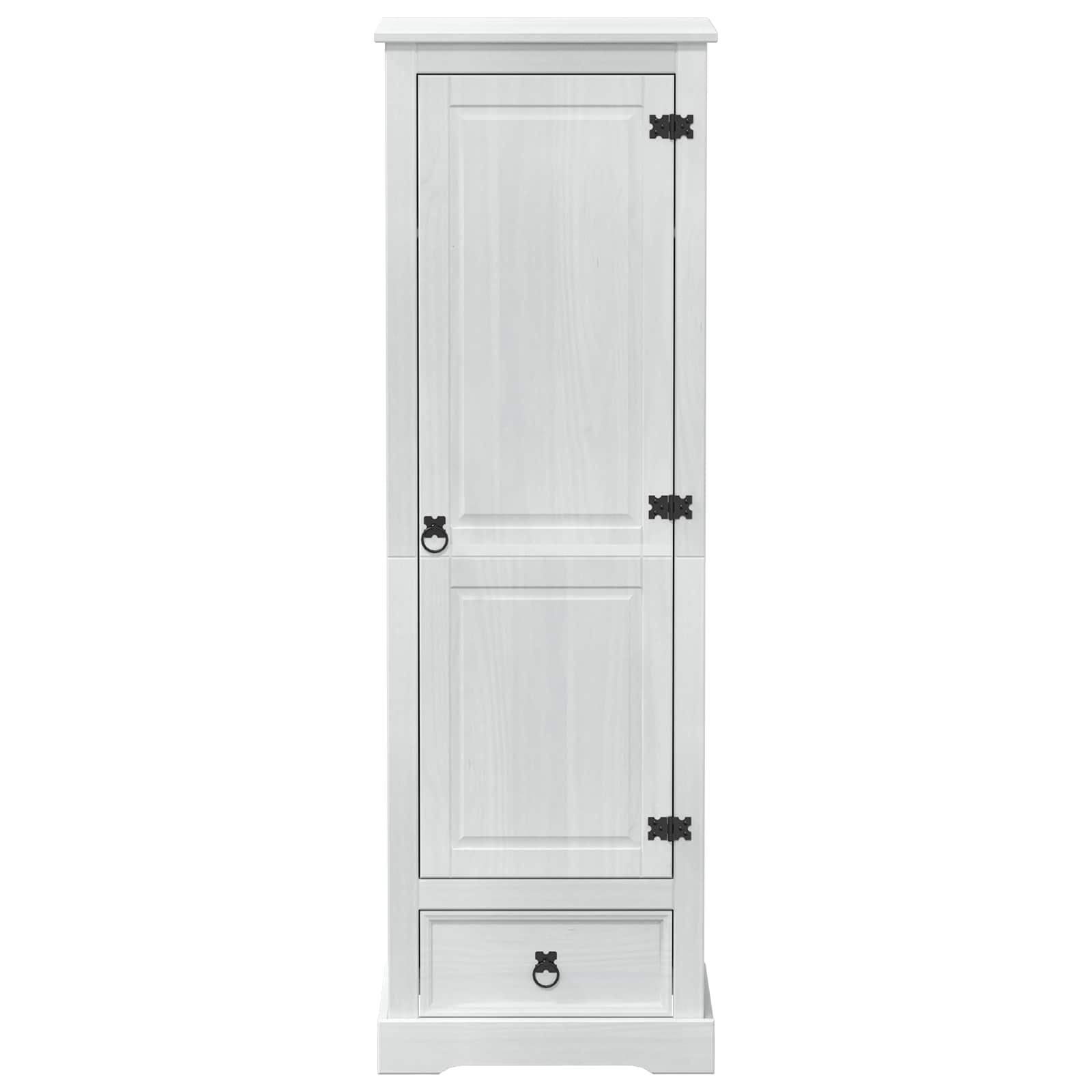vidaXL Szafy z szufladą Biały 55 x 50 x 170 cm Lite drewno sosnowe