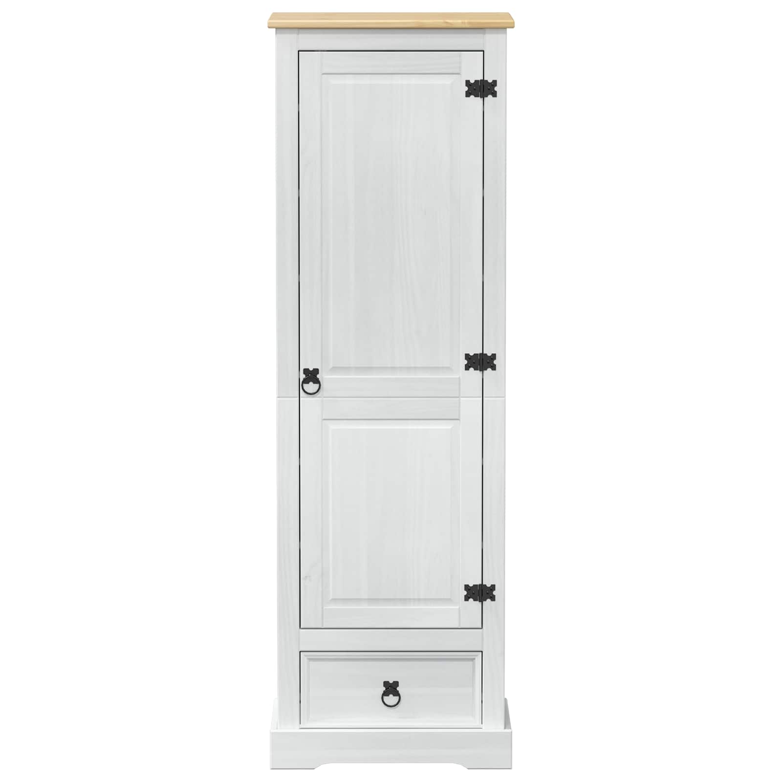 vidaXL Szafy z szufladą Biały 55 x 38 x 170 cm Lite drewno sosnowe