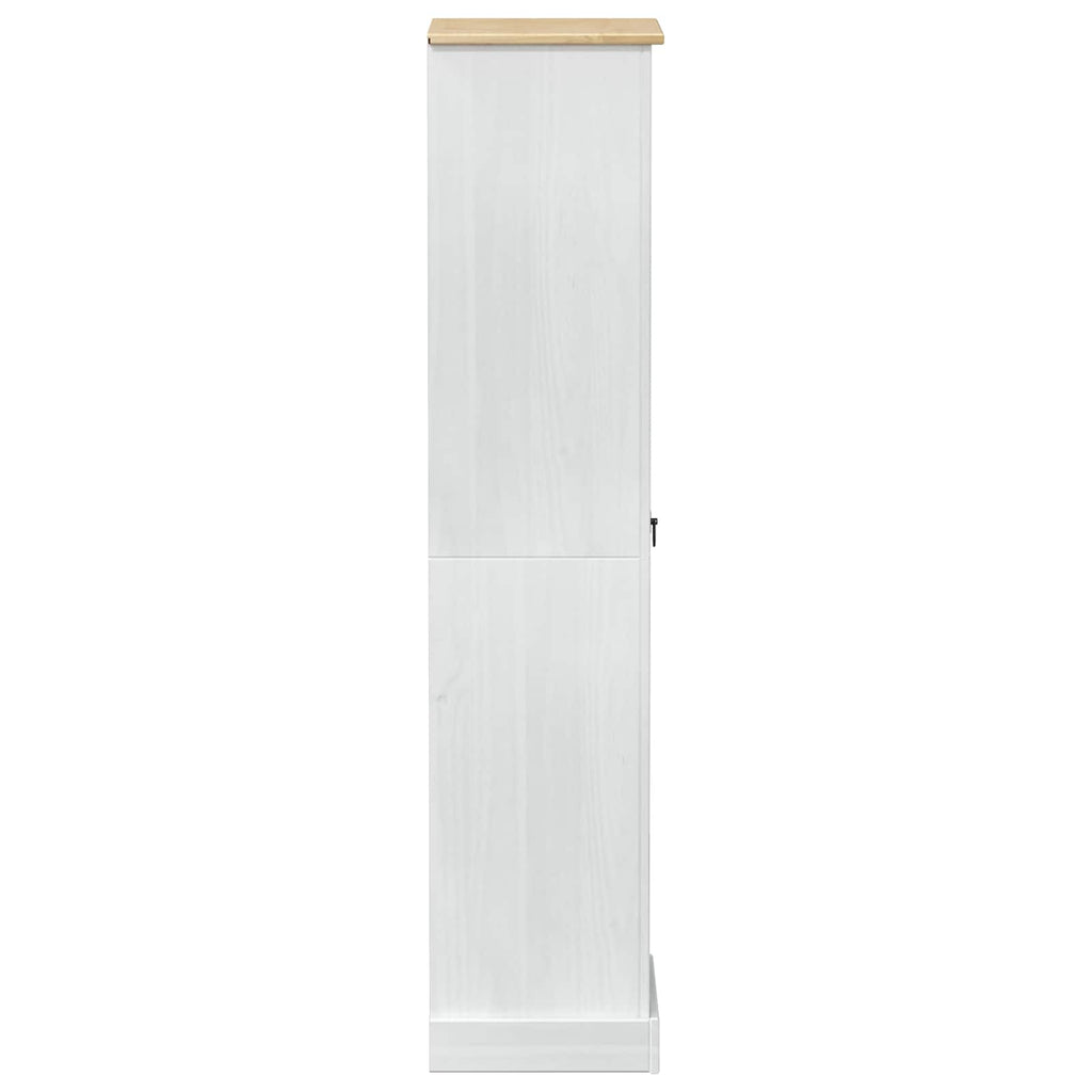 vidaXL Szafy z szufladą Biały 55 x 38 x 170 cm Lite drewno sosnowe