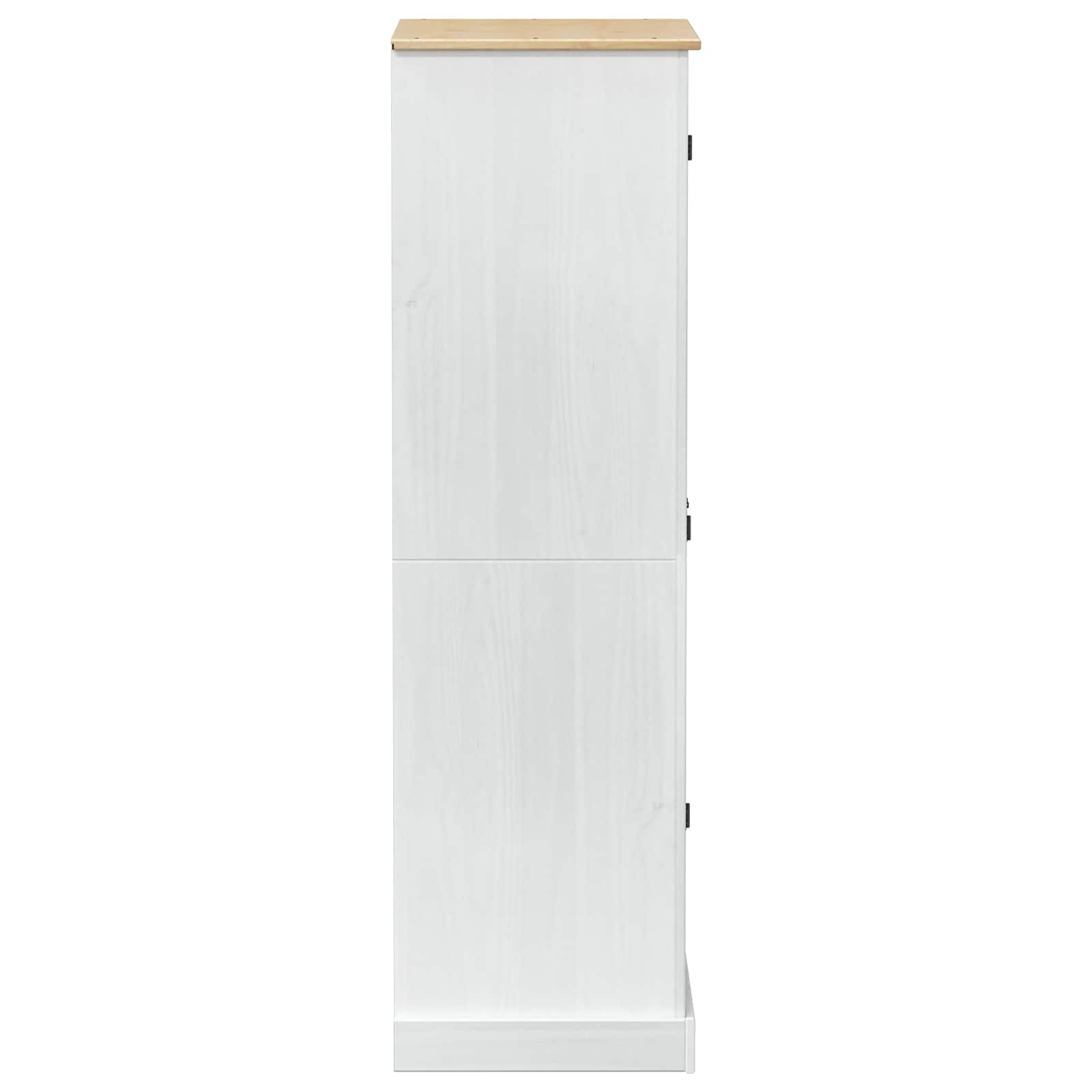 vidaXL Szafy z szufladą Biały 76 x 50 x 170 cm Lite drewno sosnowe