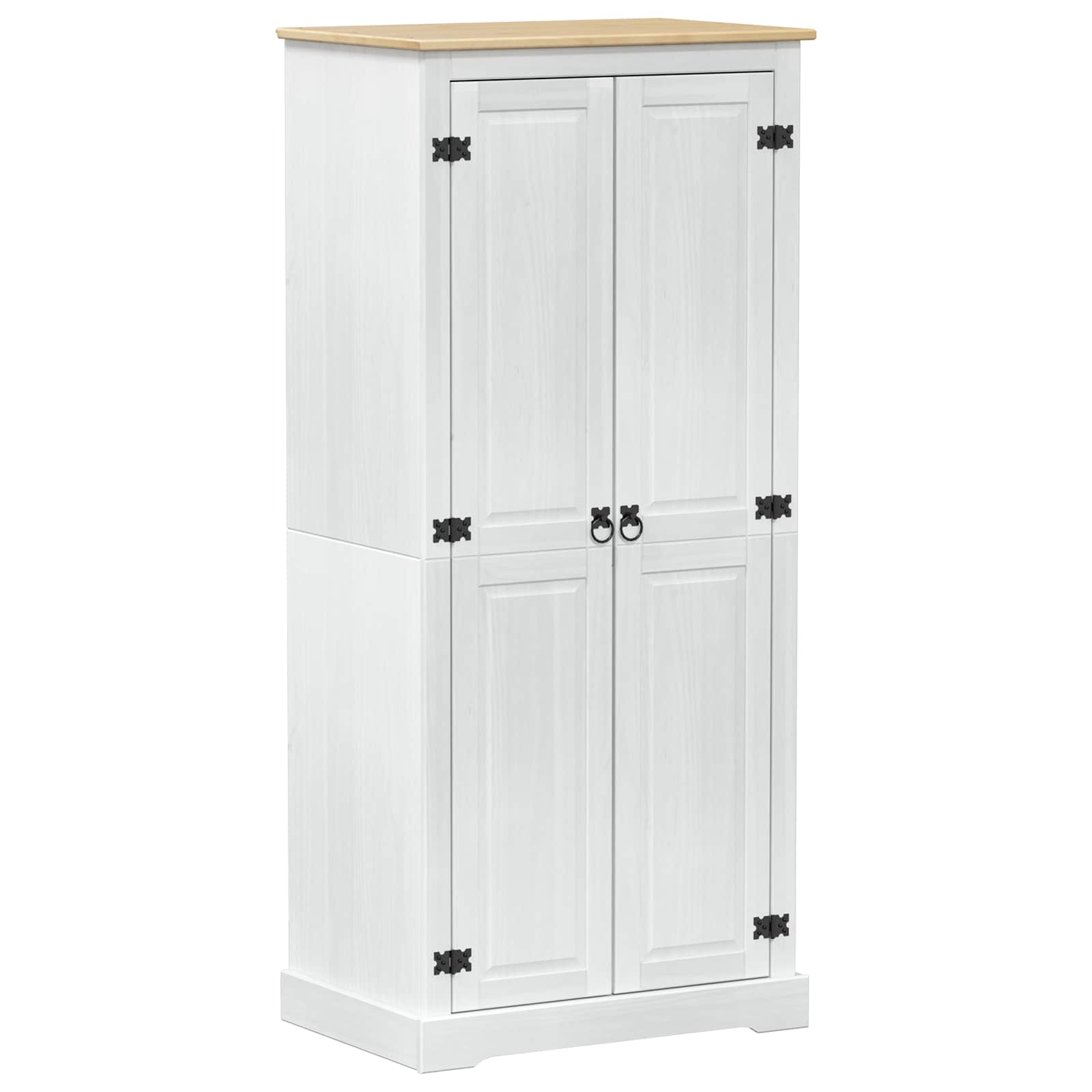 vidaXL Szafy z półką Biały 76 x 50 x 170 cm Lite drewno sosnowe