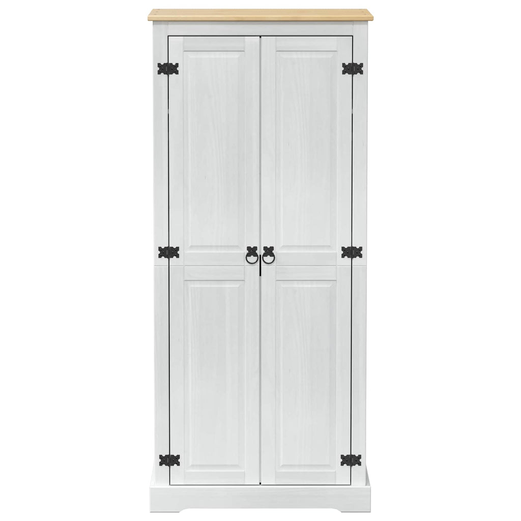 vidaXL Szafy z półką Biały 76 x 50 x 170 cm Lite drewno sosnowe
