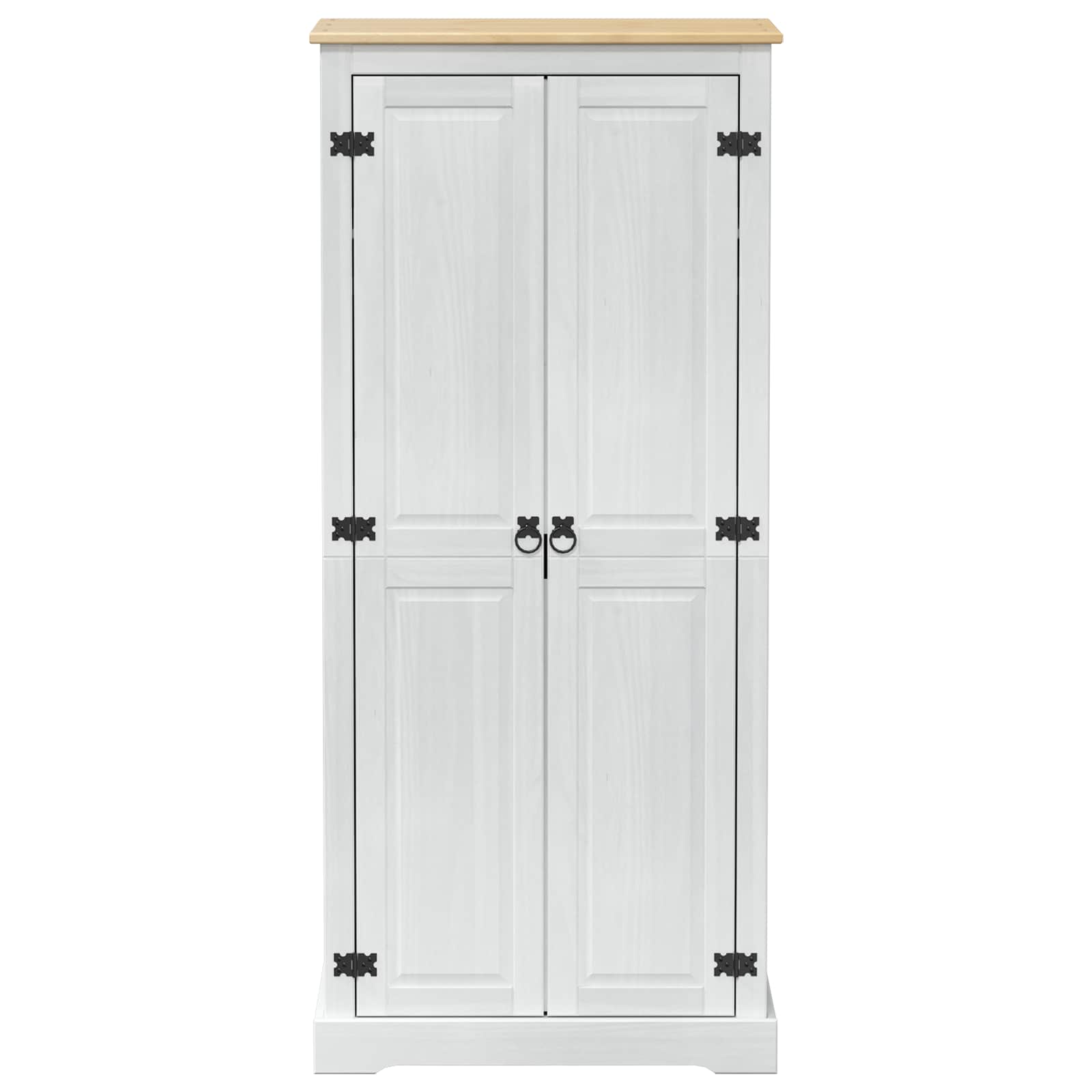 vidaXL Szafy z półką Biały 76 x 50 x 170 cm Lite drewno sosnowe