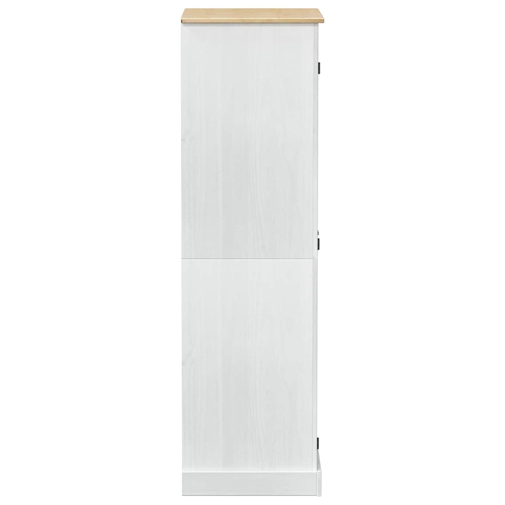 vidaXL Szafy z półką Biały 76 x 50 x 170 cm Lite drewno sosnowe