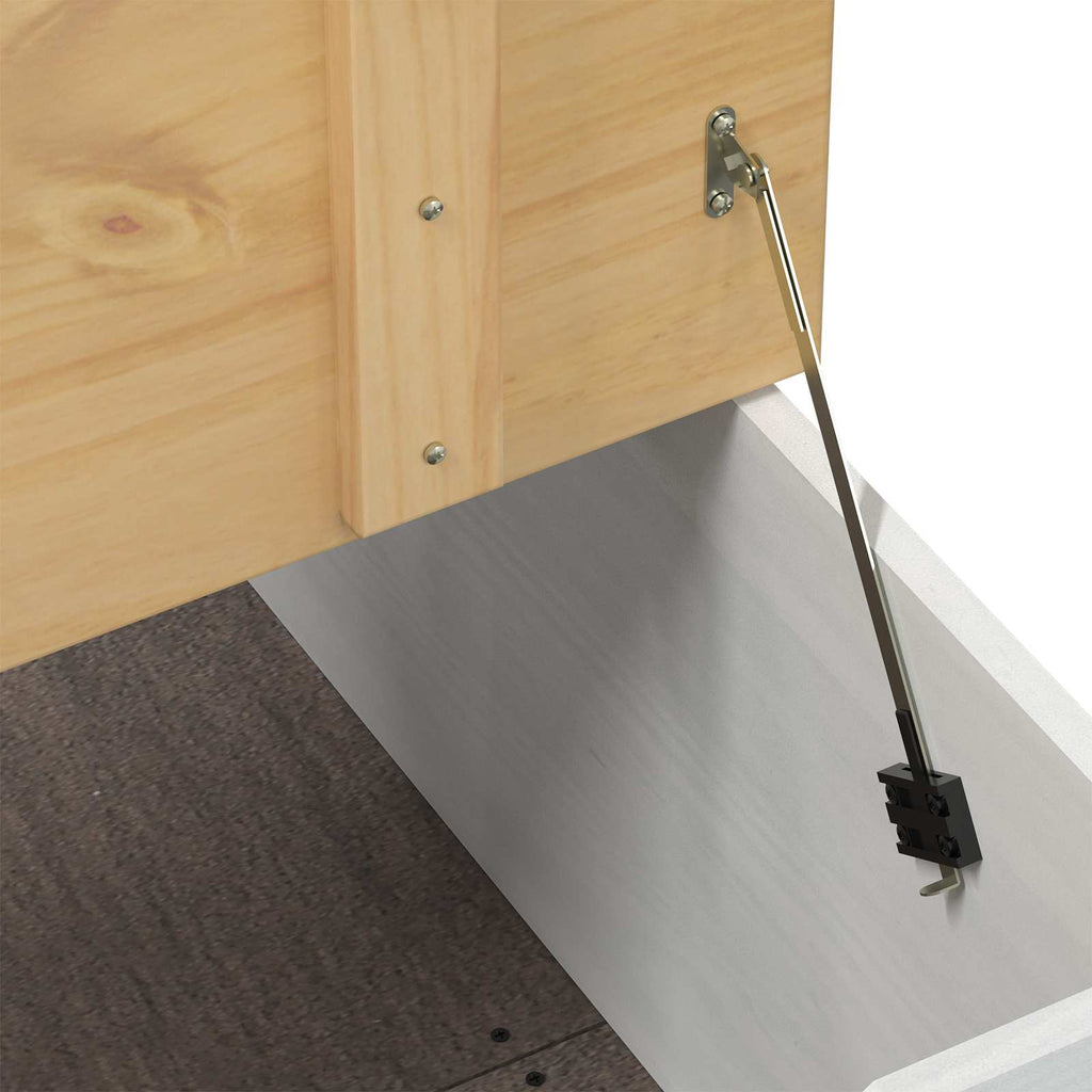 vidaXL storage box z półką Biały 78 x 78 x 45 cm Lite drewno sosnowe