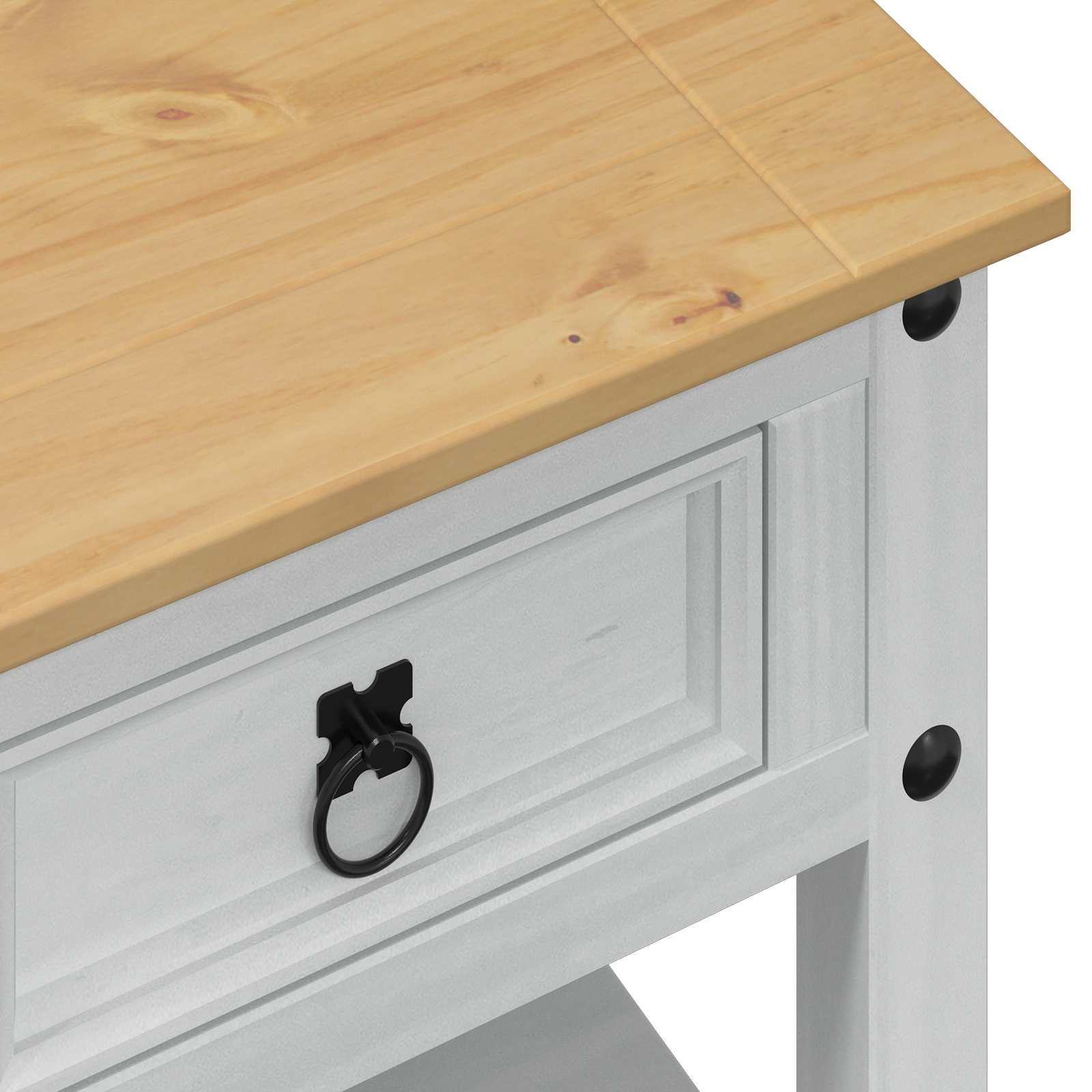 vidaXL Stolik kawowy Biały 85 x 50 x 45 cm Lite drewno sosnowe
