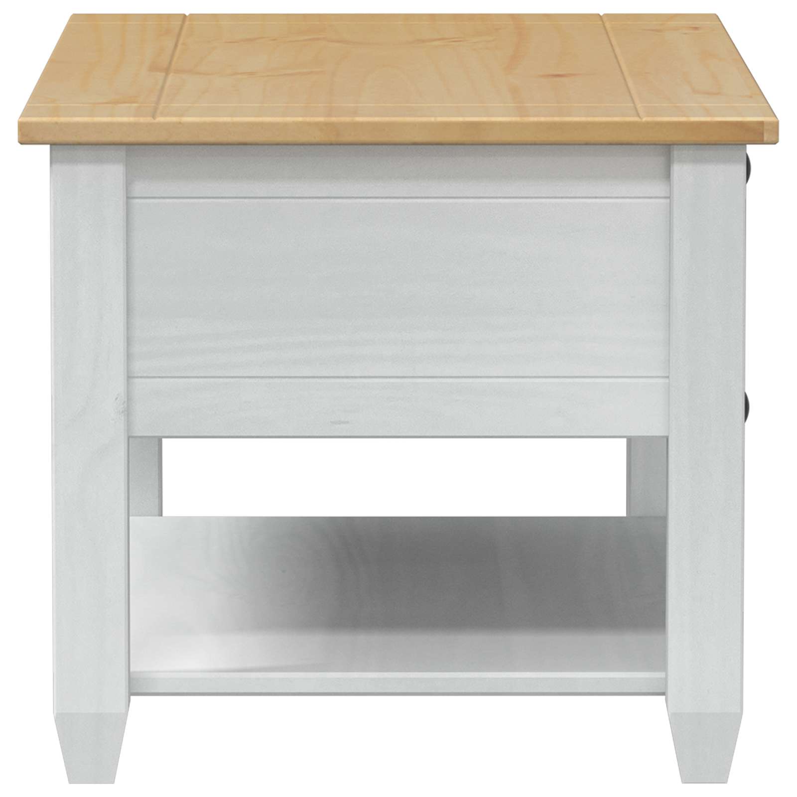 vidaXL Stolik kawowy Biały 85 x 50 x 45 cm Lite drewno sosnowe