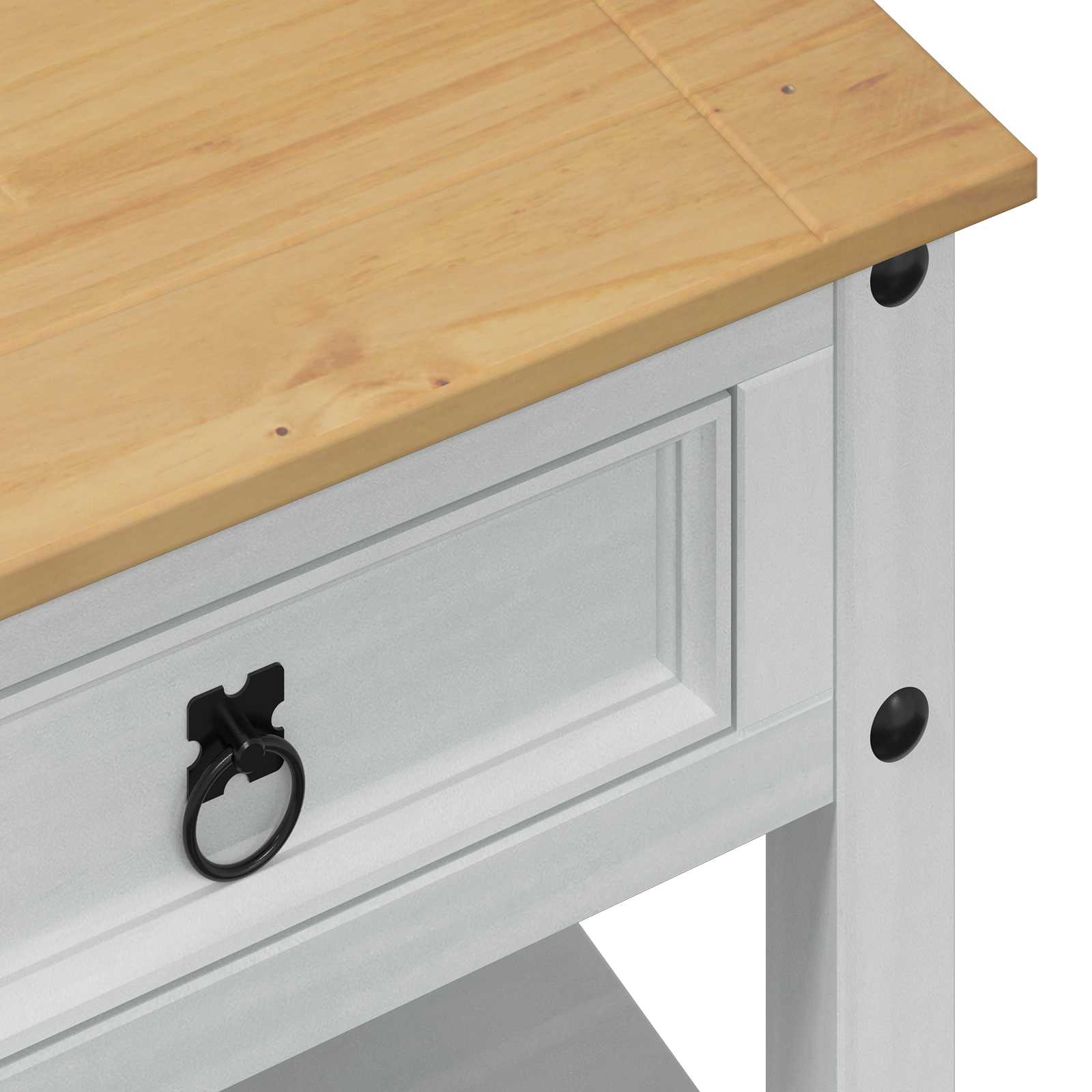 vidaXL Stolik kawowy Biały 100 x 48 x 45 cm Lite drewno sosnowe