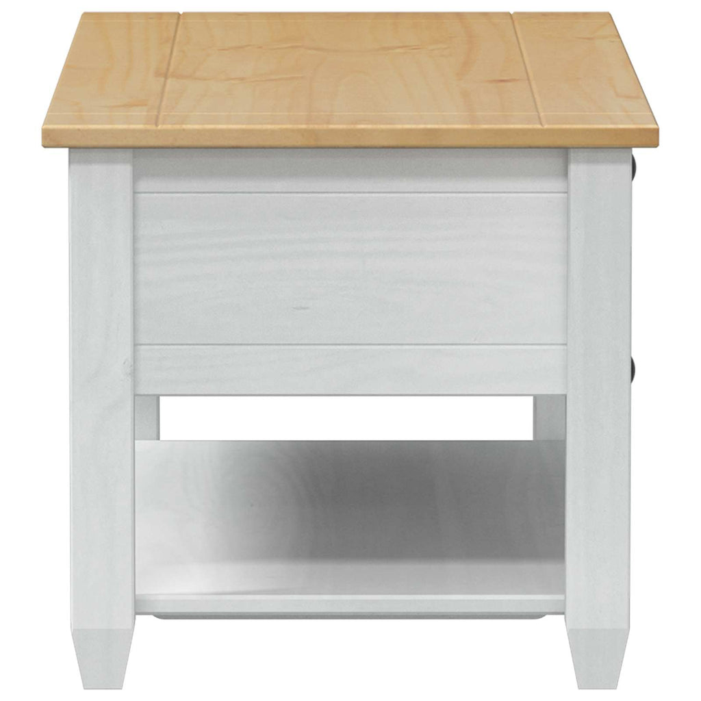 vidaXL Stolik kawowy Biały 100 x 48 x 45 cm Lite drewno sosnowe