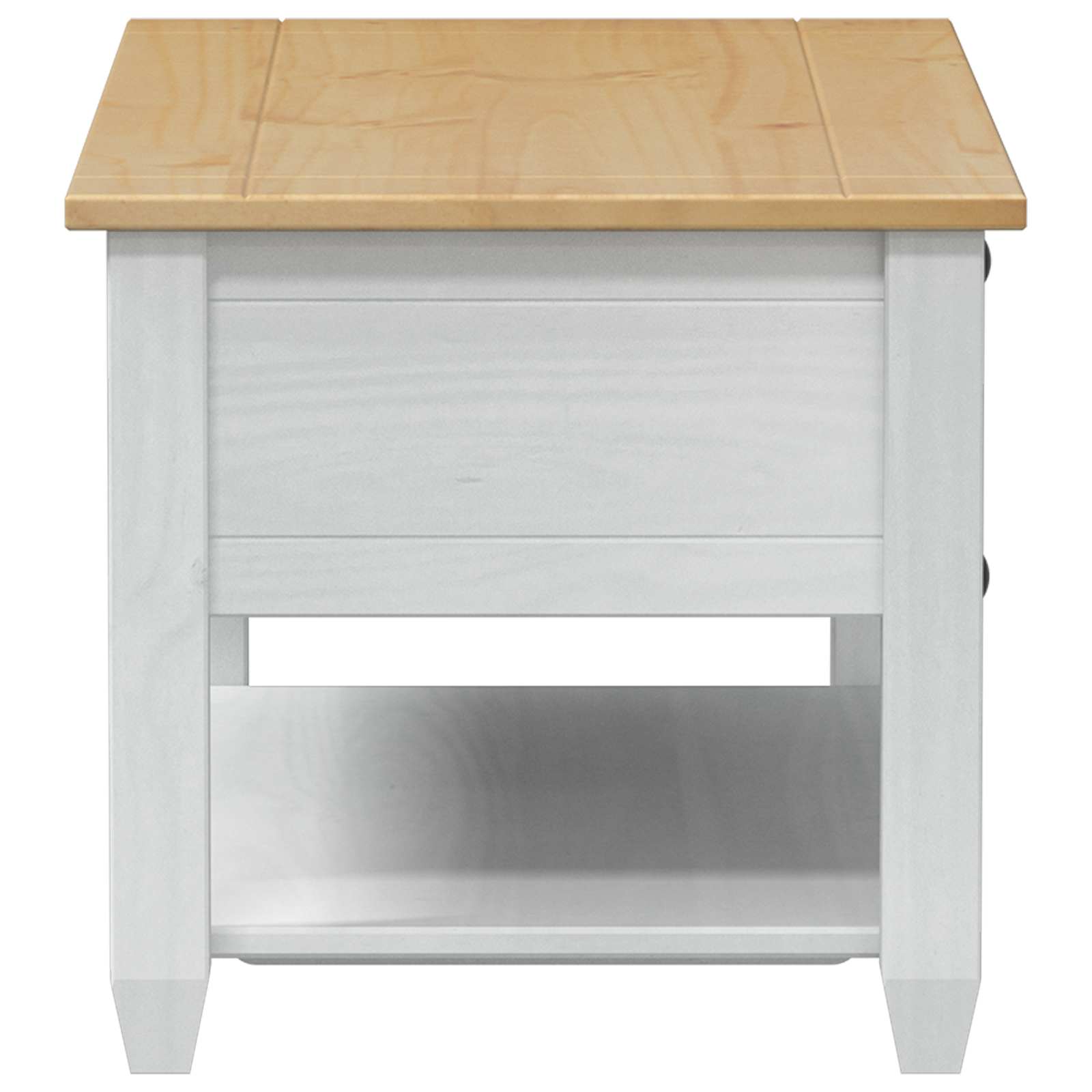 vidaXL Stolik kawowy Biały 100 x 48 x 45 cm Lite drewno sosnowe