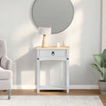 vidaXL Stolik konsolowy Biały 55 x 35 x 73 cm Lite drewno sosnowe