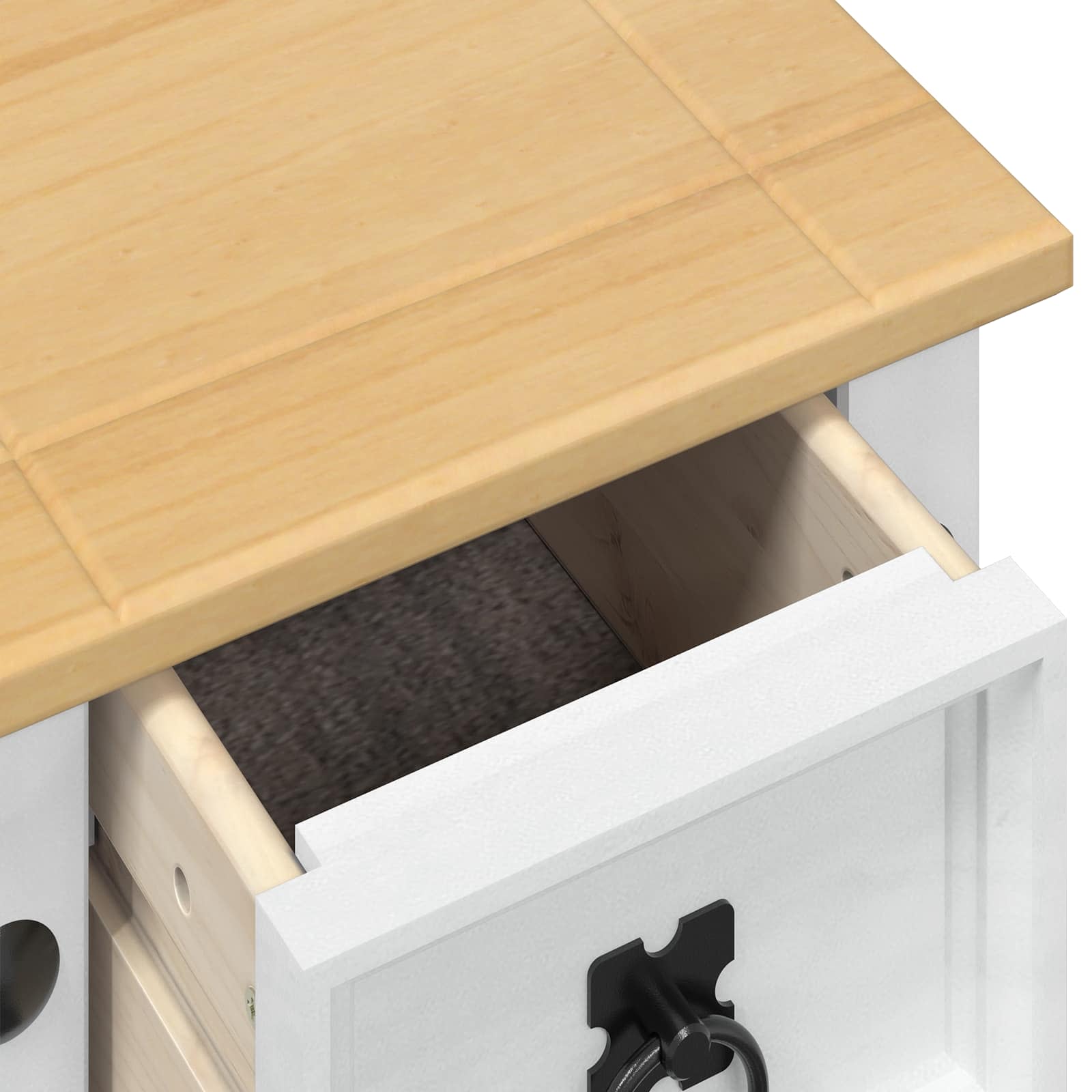 vidaXL Stojak na rośliny Biały 30 x 30 x 73 cm Lite drewno sosnowe