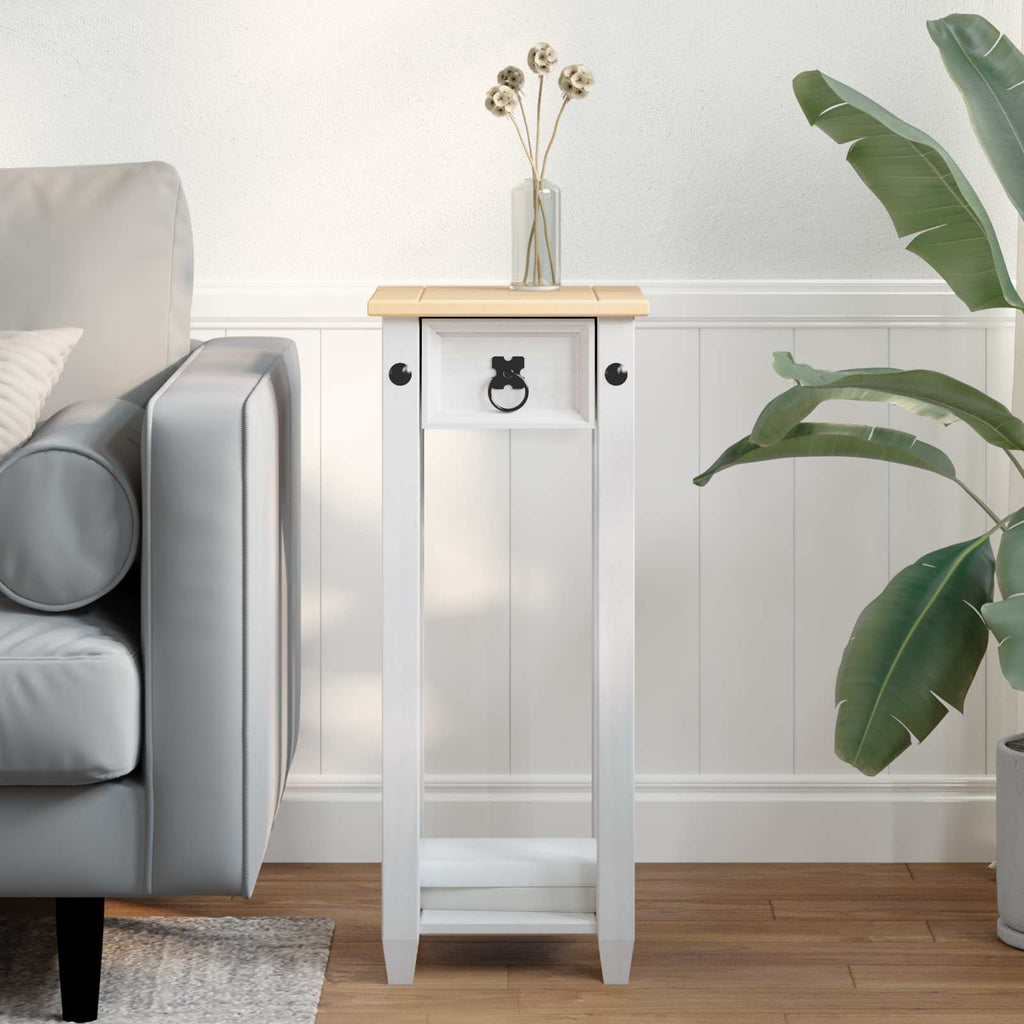 vidaXL Stojak na rośliny Biały 30 x 30 x 73 cm Lite drewno sosnowe