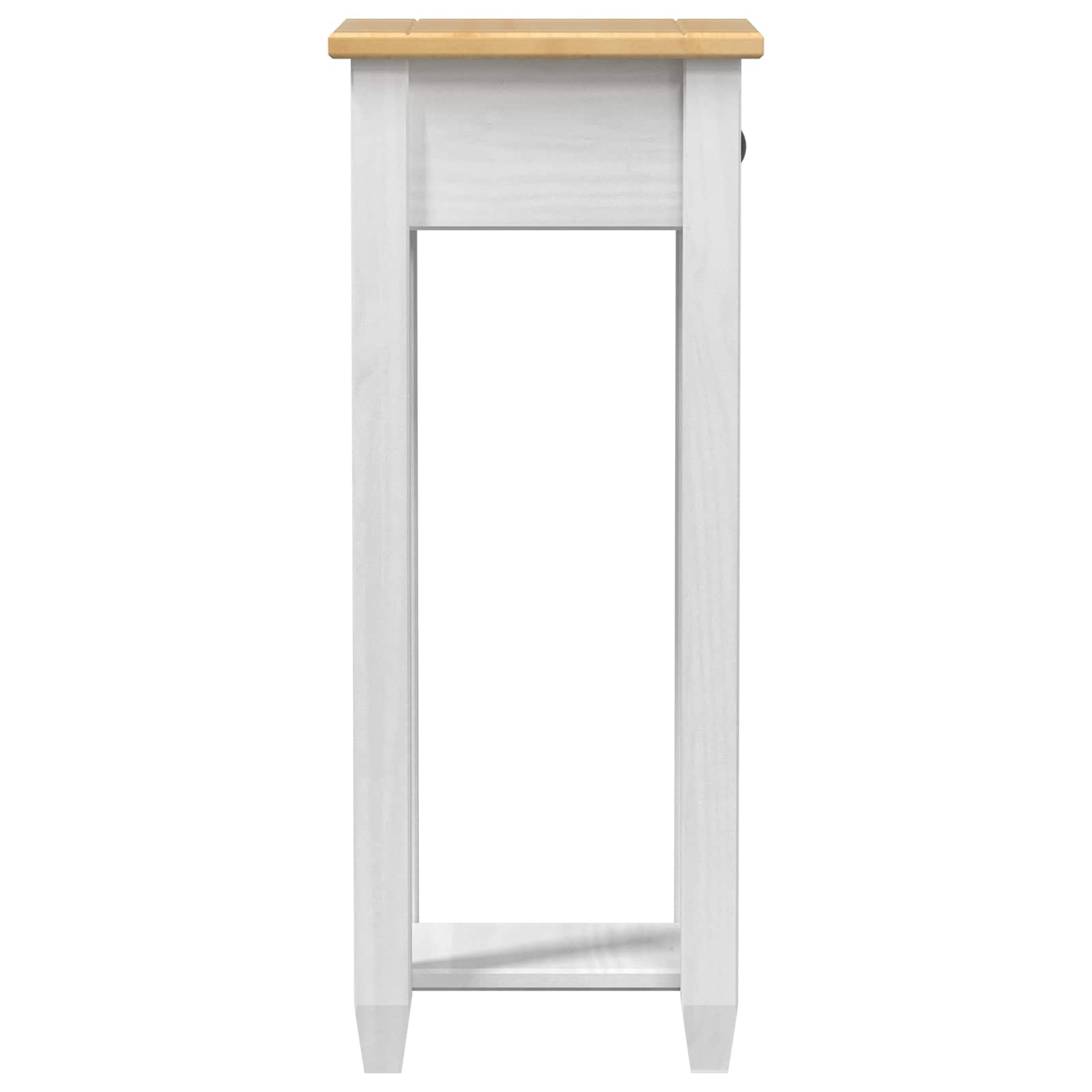 vidaXL Stojak na rośliny Biały 30 x 30 x 73 cm Lite drewno sosnowe