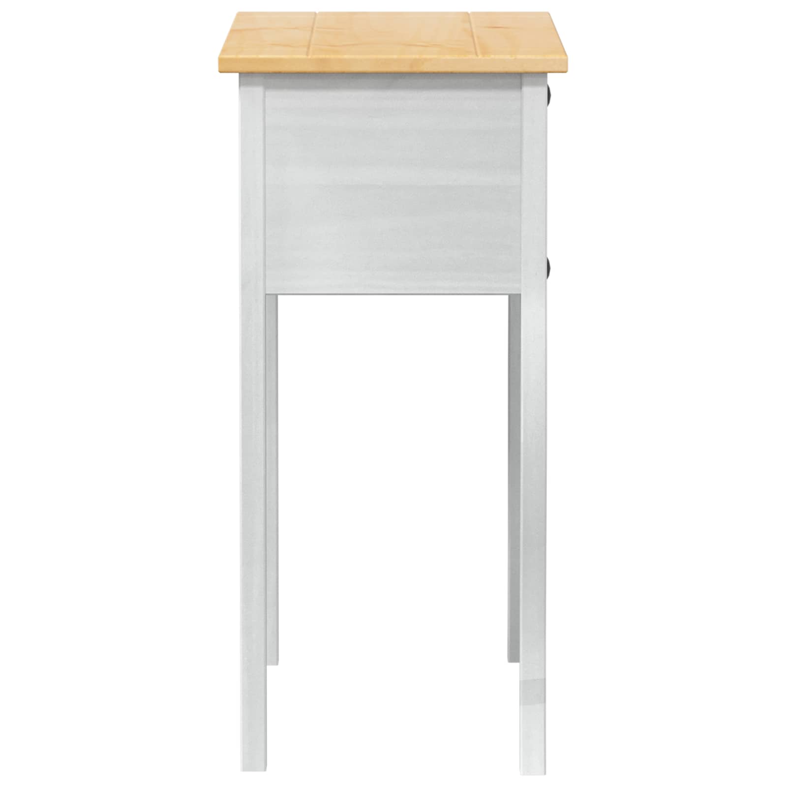 vidaXL Stolik konsolowy Biały 73 x 35 x 73 cm Lite drewno sosnowe