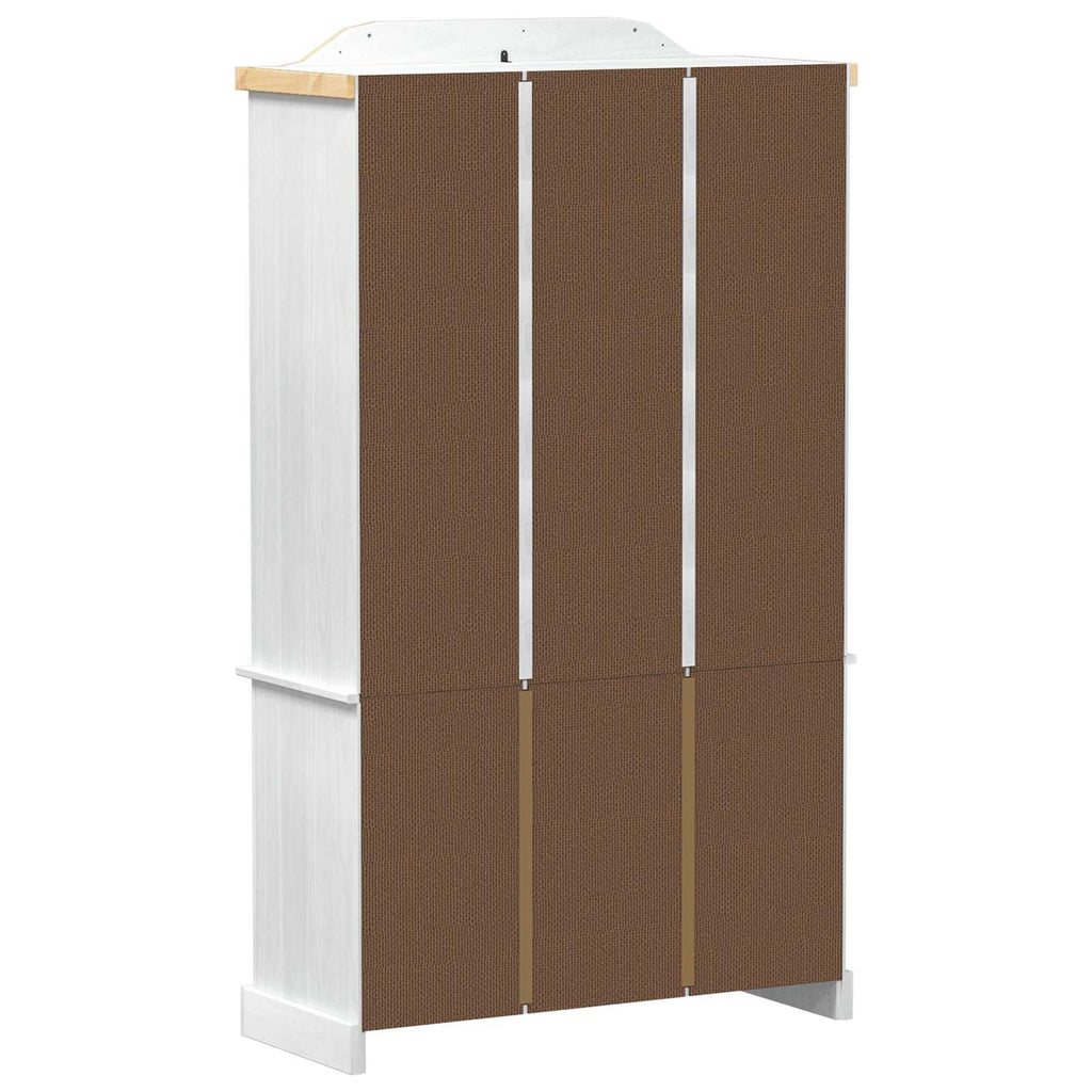 vidaXL Witryna Biały 103.5 x 42 x 180 cm Lite drewno sosnowe
